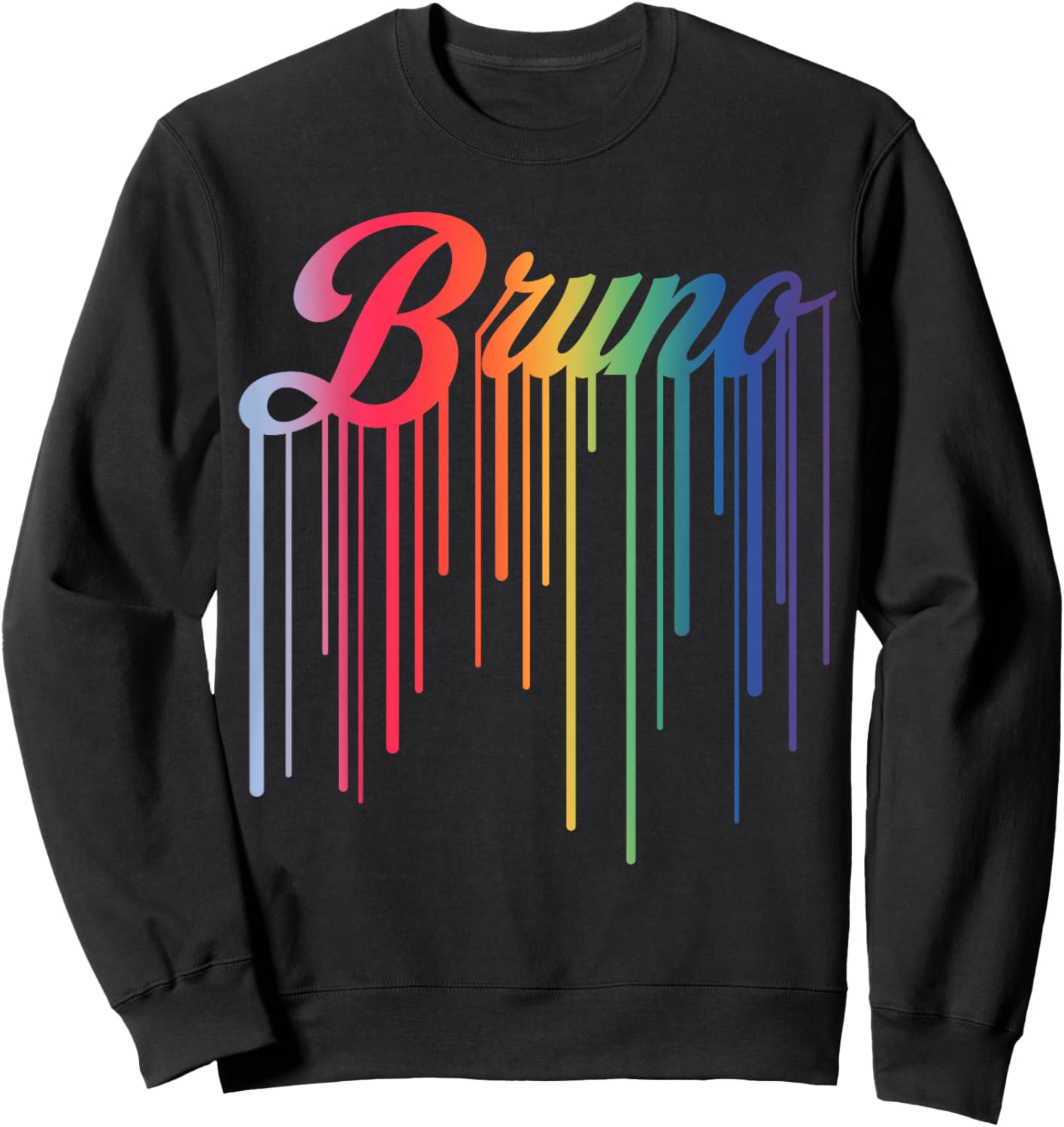 Bruno First Name Personalized Women Kids Sweatshirt - Sweatshirt | Black