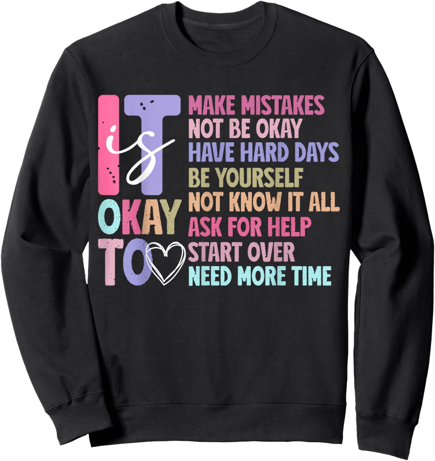 Brain Illness Inspiration Mental Health Awareness Counselor Sweatshirt - Sweatshirt | Black