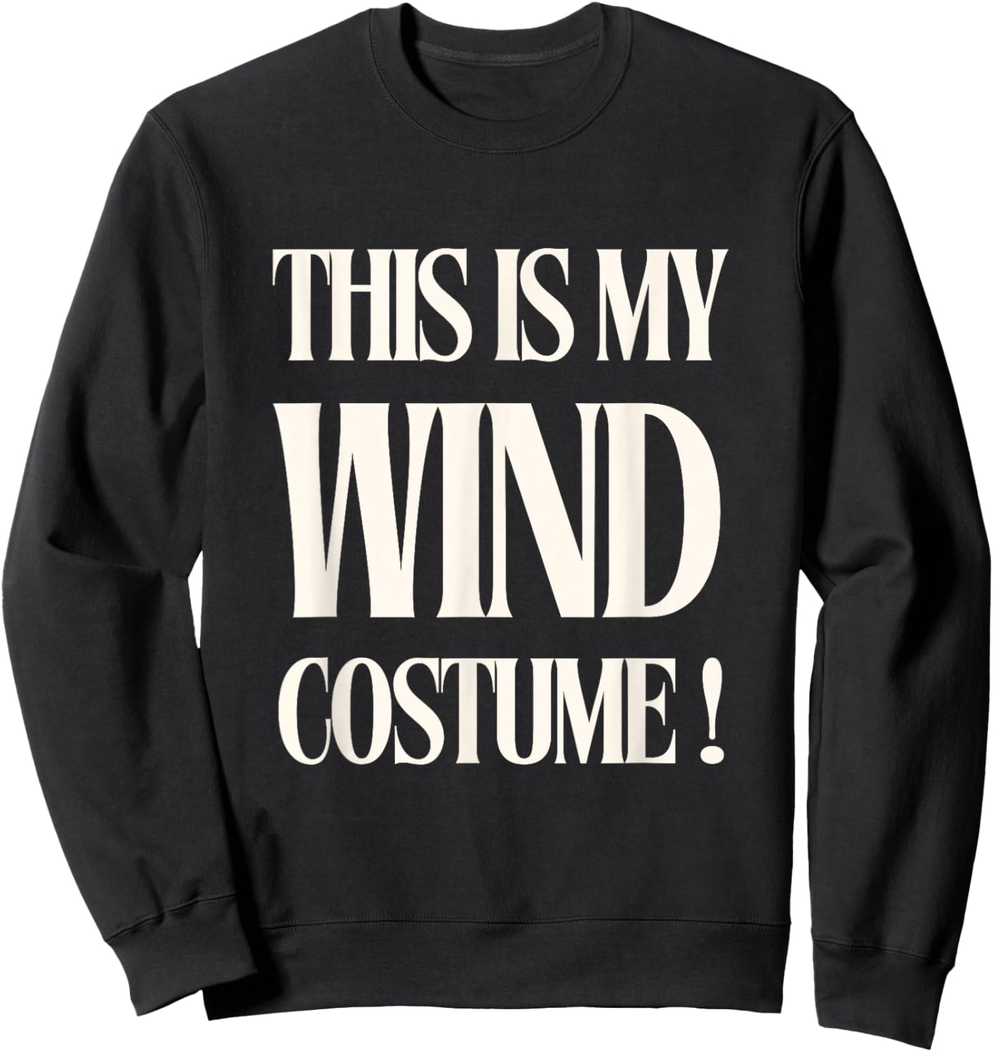 Funny Wind Costume Clever Costume Joke Quote Sweatshirt - Sweatshirt | Black