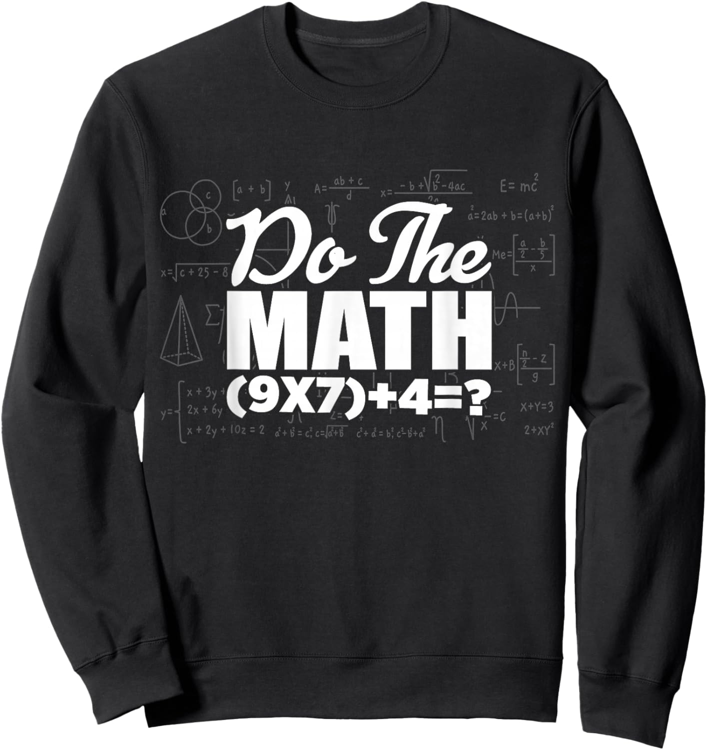 Do The Math Six Seven 6 7 Meme 6 7 Costume Couple Sweatshirt - Sweatshirt | Black