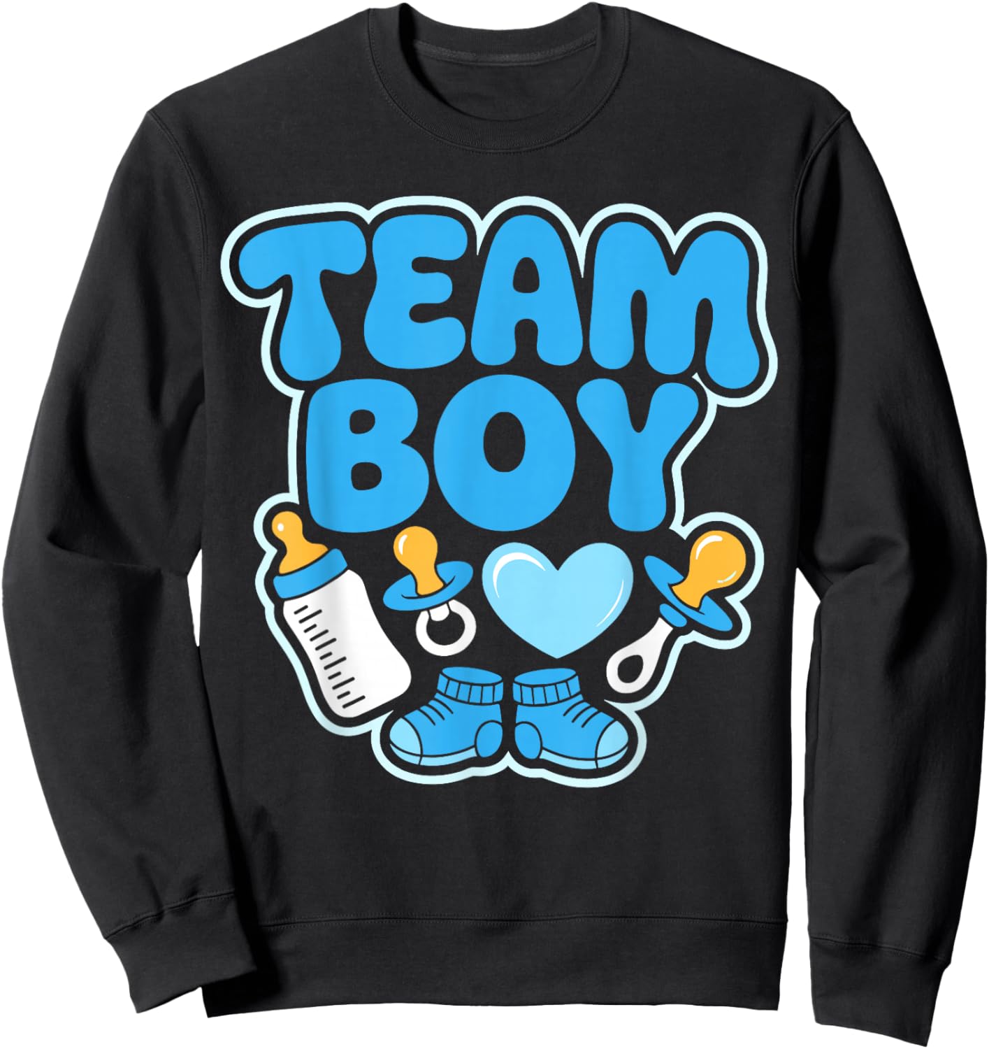 Gender Reveal Party Team Boy Announcement Sweatshirt - Sweatshirt | Black