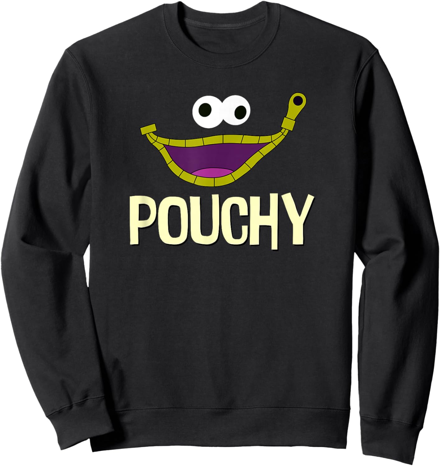 Pouchy Minimalist Funny Sweatshirt - Sweatshirt | Black