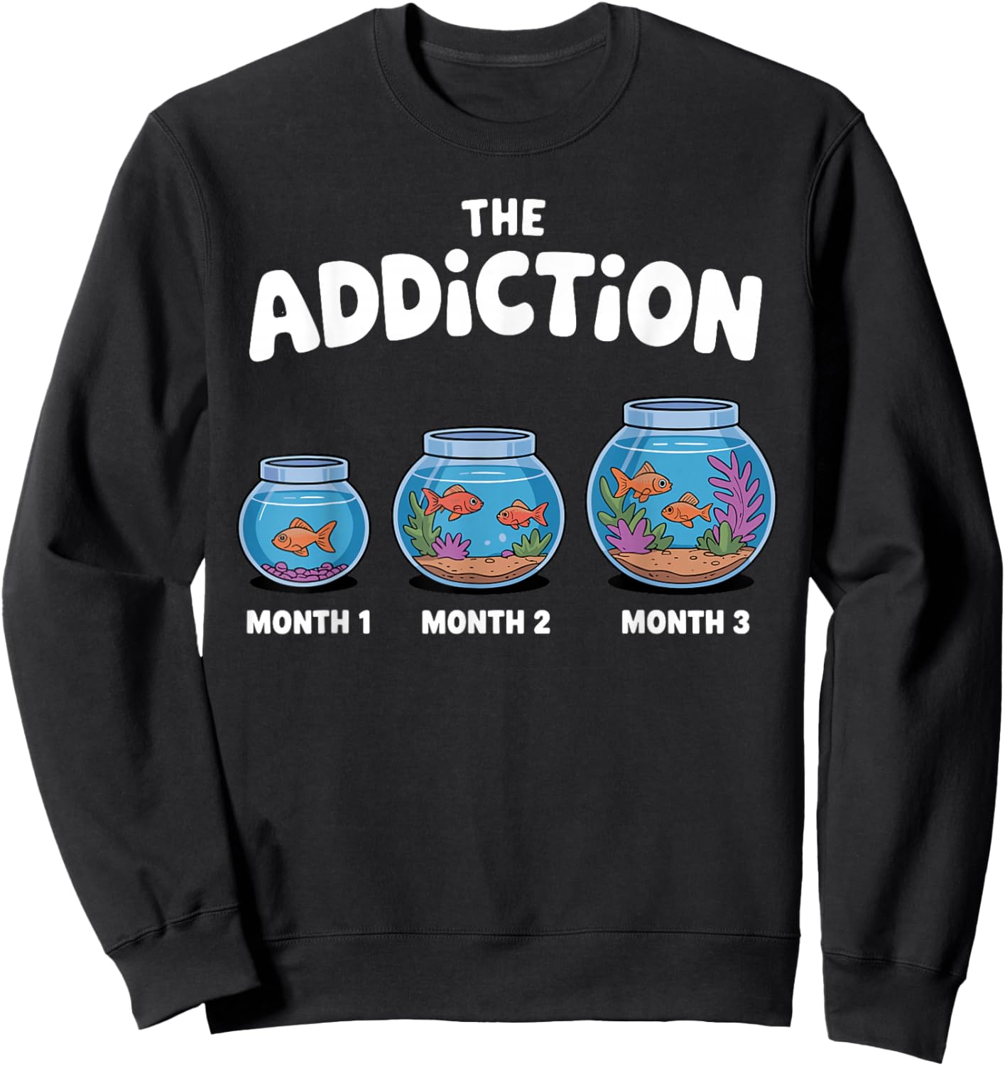 Aquarium Art Women Fish Keeper Fish Tank Aquarium Sweatshirt - Sweatshirt | Black