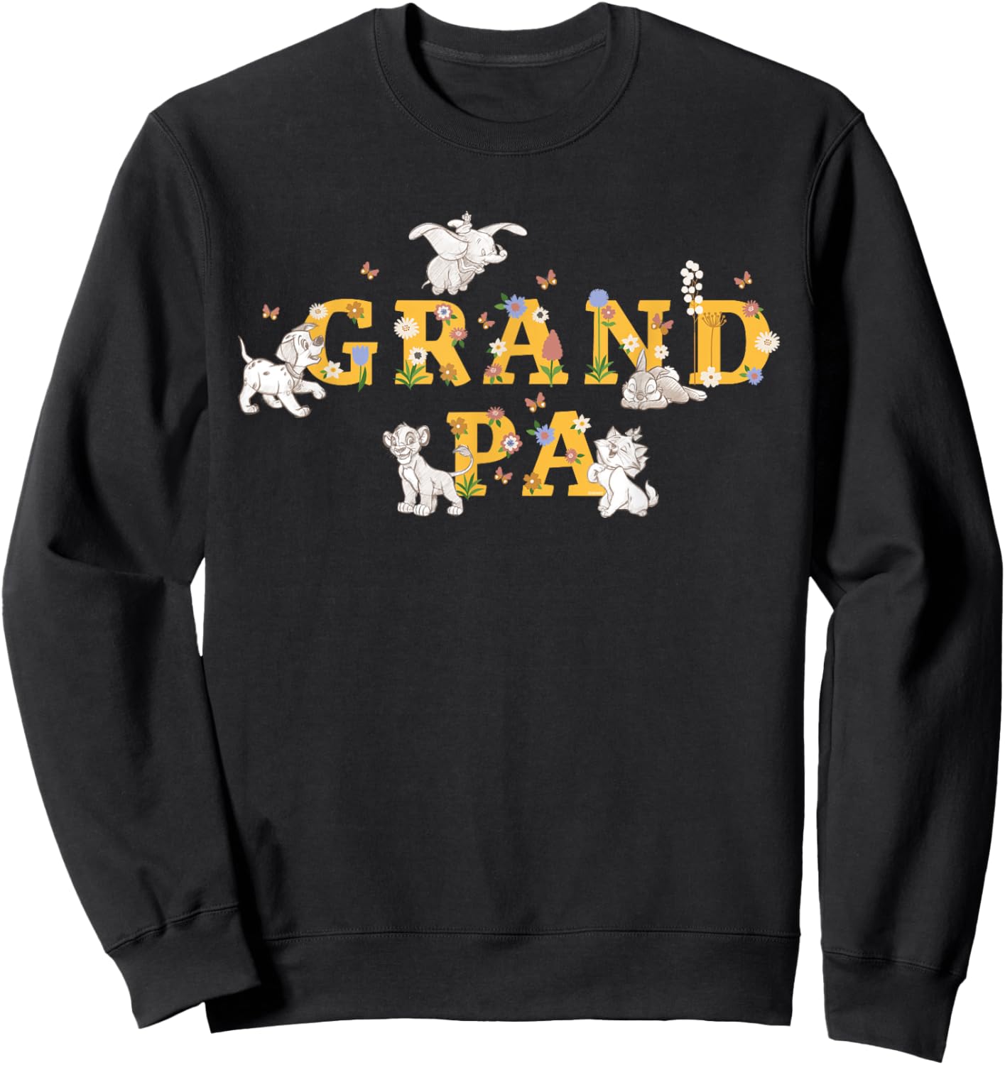 Disney Spring Sketches Grandpa Family Trip Vacation Matching Sweatshirt - Sweatshirt | Black