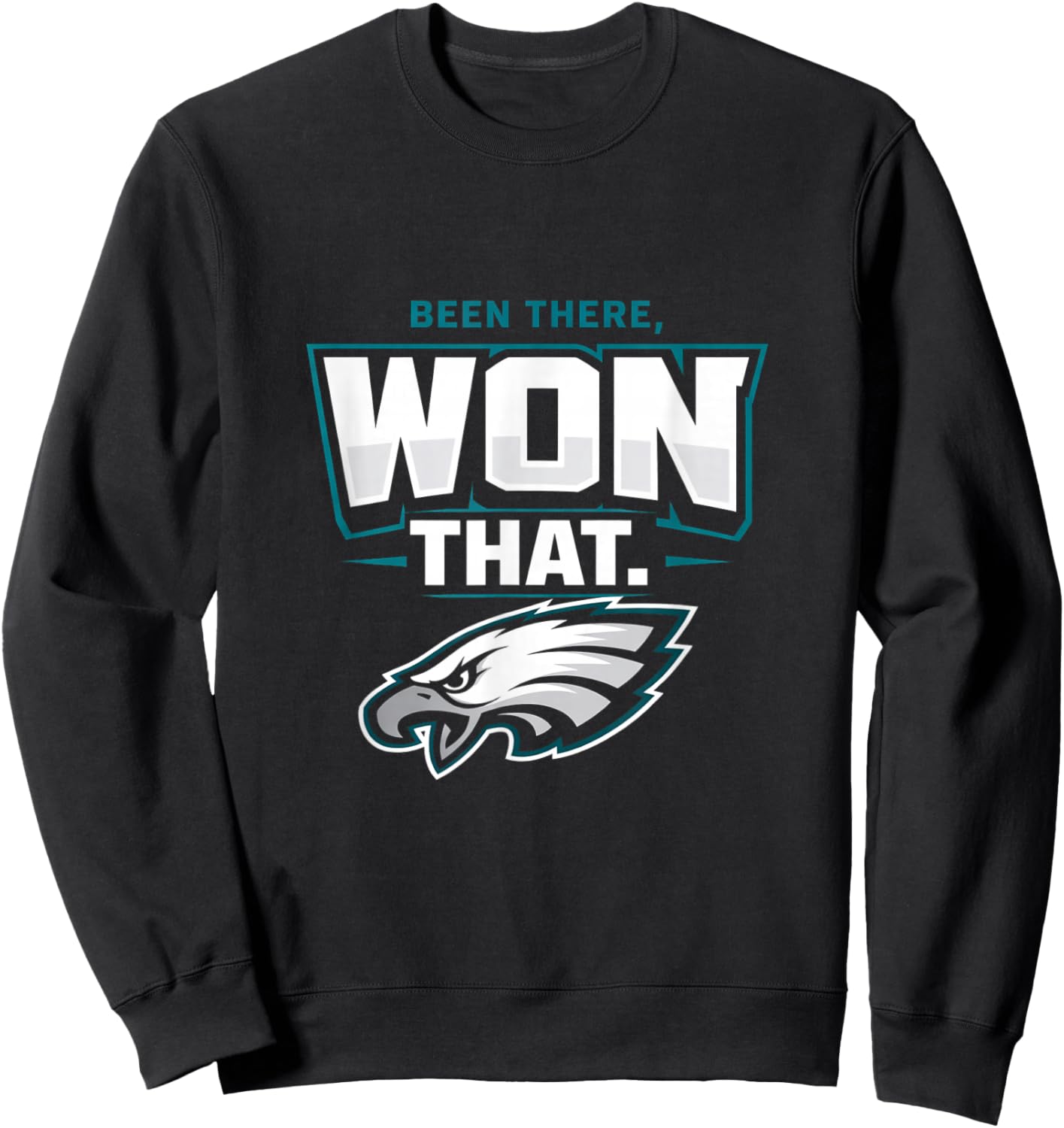 Been There Won That Bold Victory Fan Graphic Sweatshirt - Sweatshirt | Black