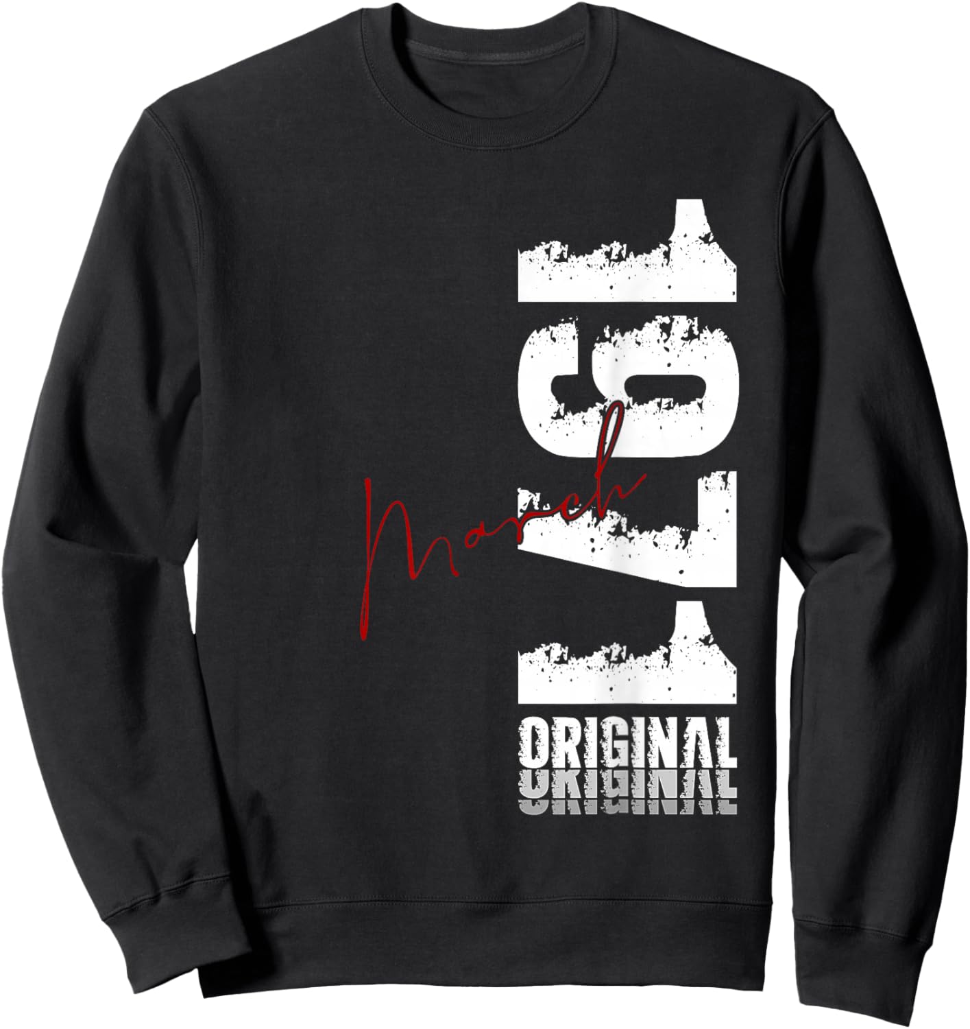 55th Birthday Gift Men Women Vintage March 1971 Sweatshirt - Sweatshirt | Black