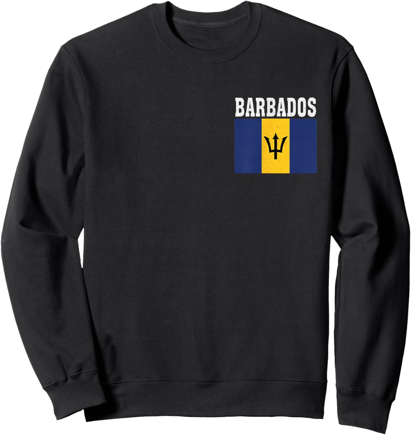 Barbados Flag Patriotic National Roots Souvenir Sweatshirt - Sweatshirt | Black