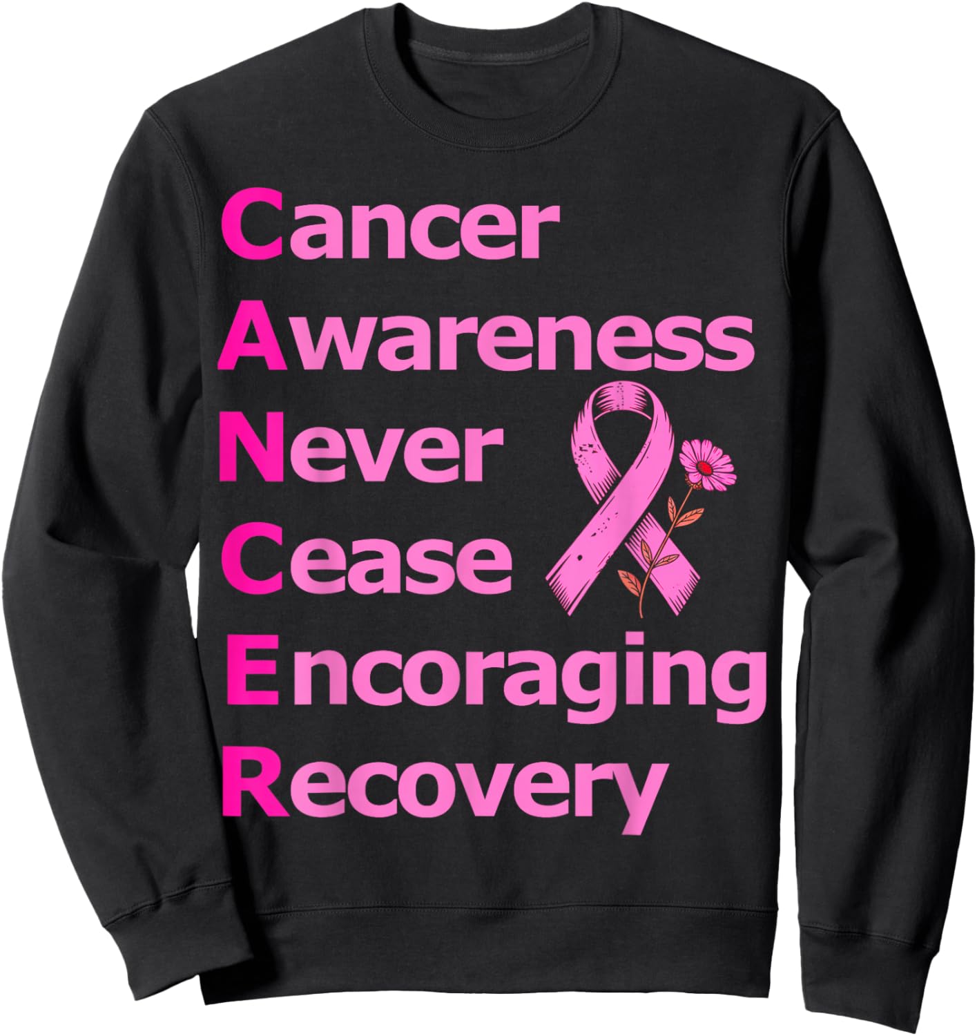 Breast Cancer Awareness Month in October We Wear Pink 2025 Sweatshirt - Sweatshirt | Black