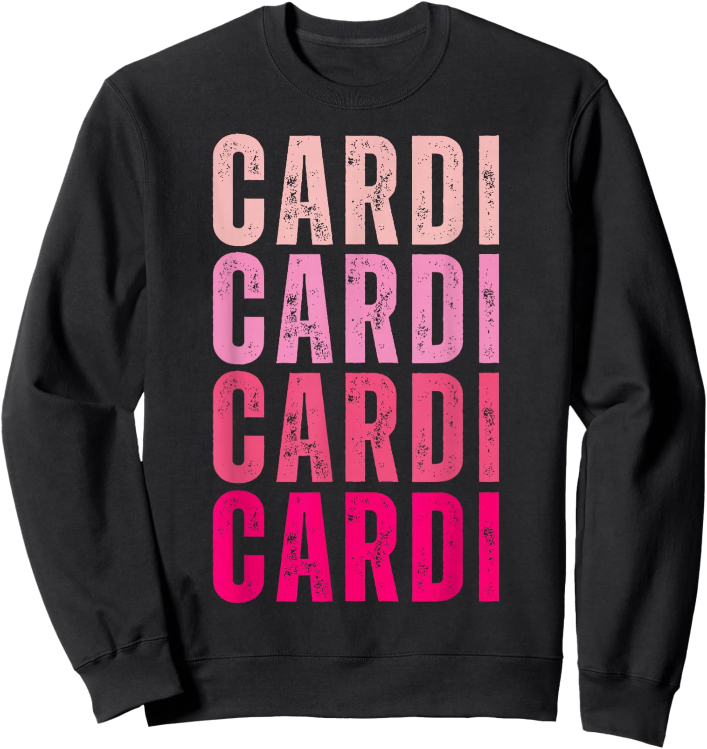 Vintage Cardi Personalized Name I Love Cardi Sweatshirt - Sweatshirt | Black