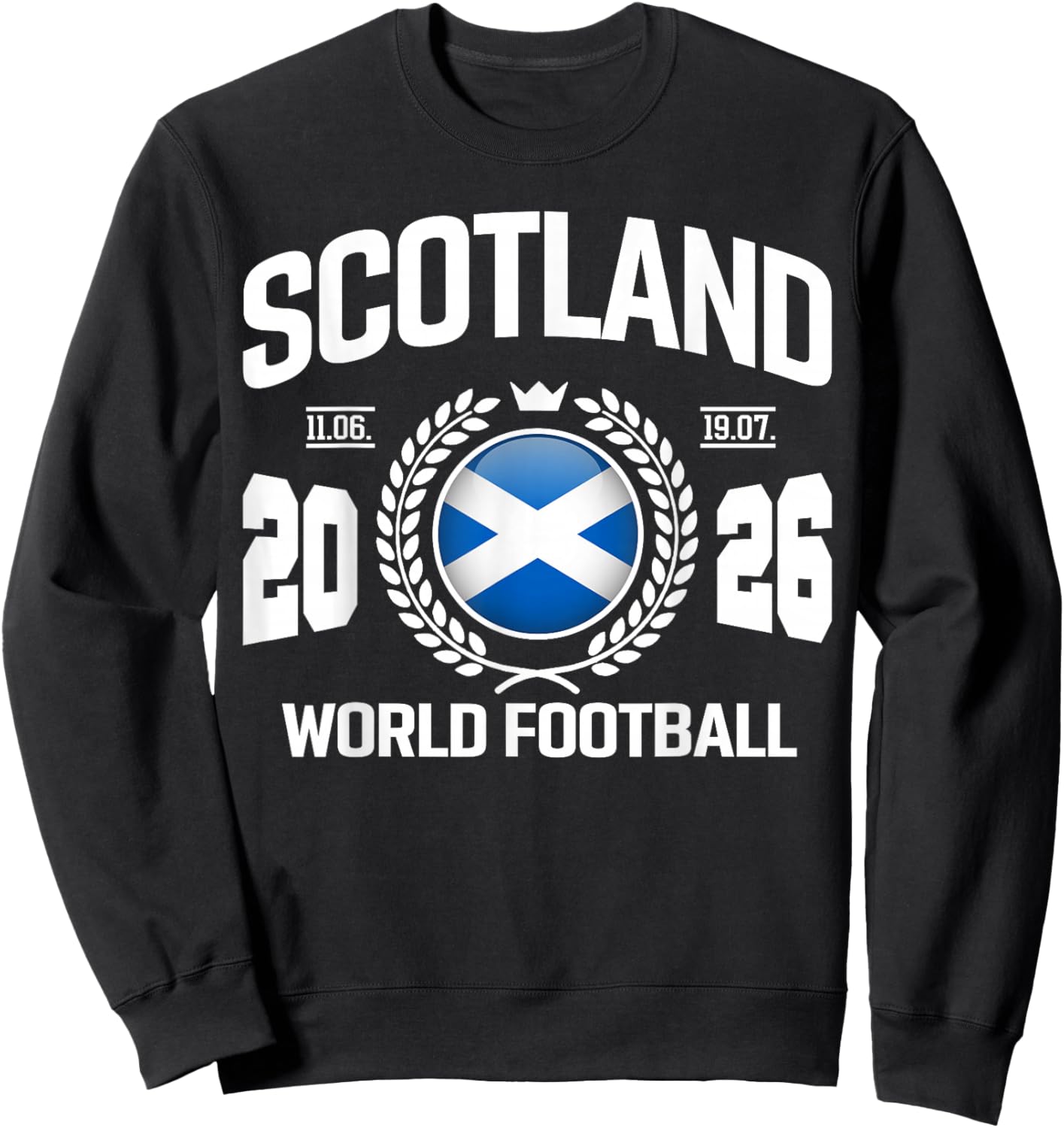 Scotland Football Supporter 2026 Badge Design Sweatshirt - Sweatshirt | Black