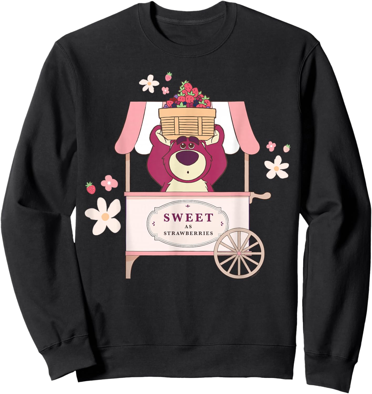 Disney & Pixar's Toy Story Lotso Sweet as Strawberries Cute Sweatshirt - Sweatshirt | Black