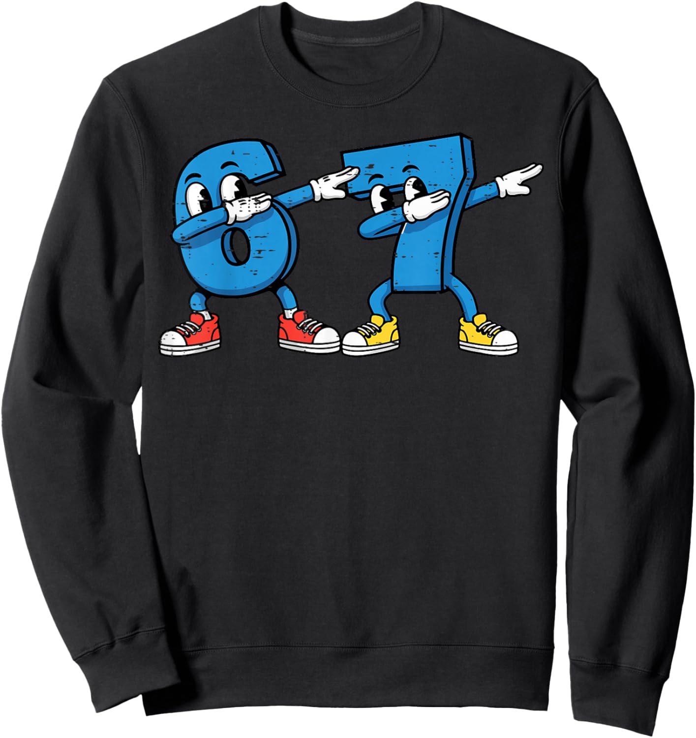 6 7 Meme Dab Numbers Funny 67 Gen Alpha Kids Boys Youth Sweatshirt - Sweatshirt | Black