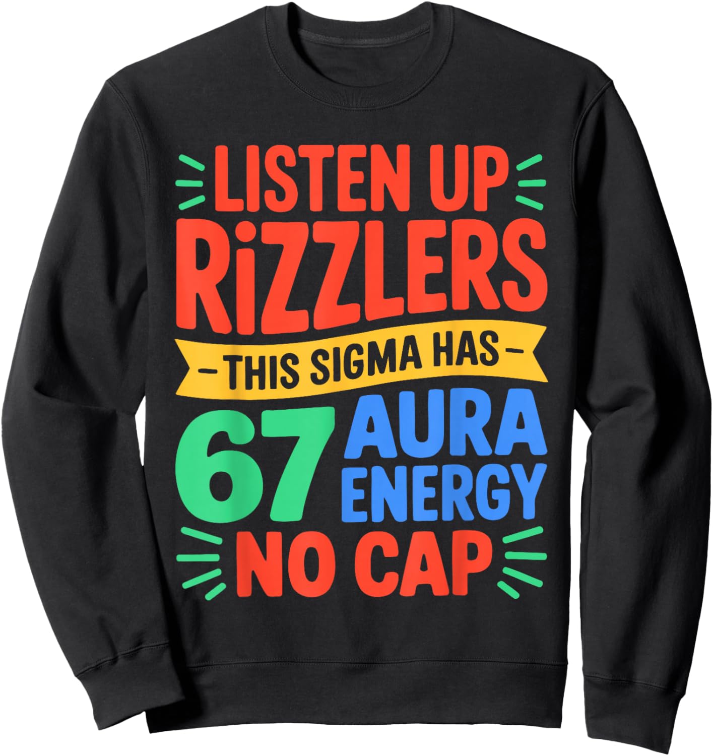 67 Meme Trendy Funny Six Seven Gen Alpha Z Boys Teens Kids Sweatshirt - Sweatshirt | Black