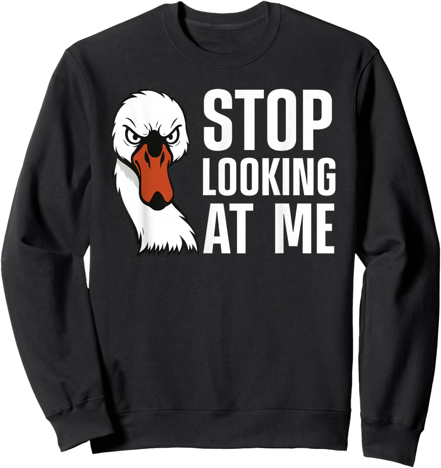 Swan Art Women Swan Lover Waterfowl Animal Swan Sweatshirt - Sweatshirt | Black