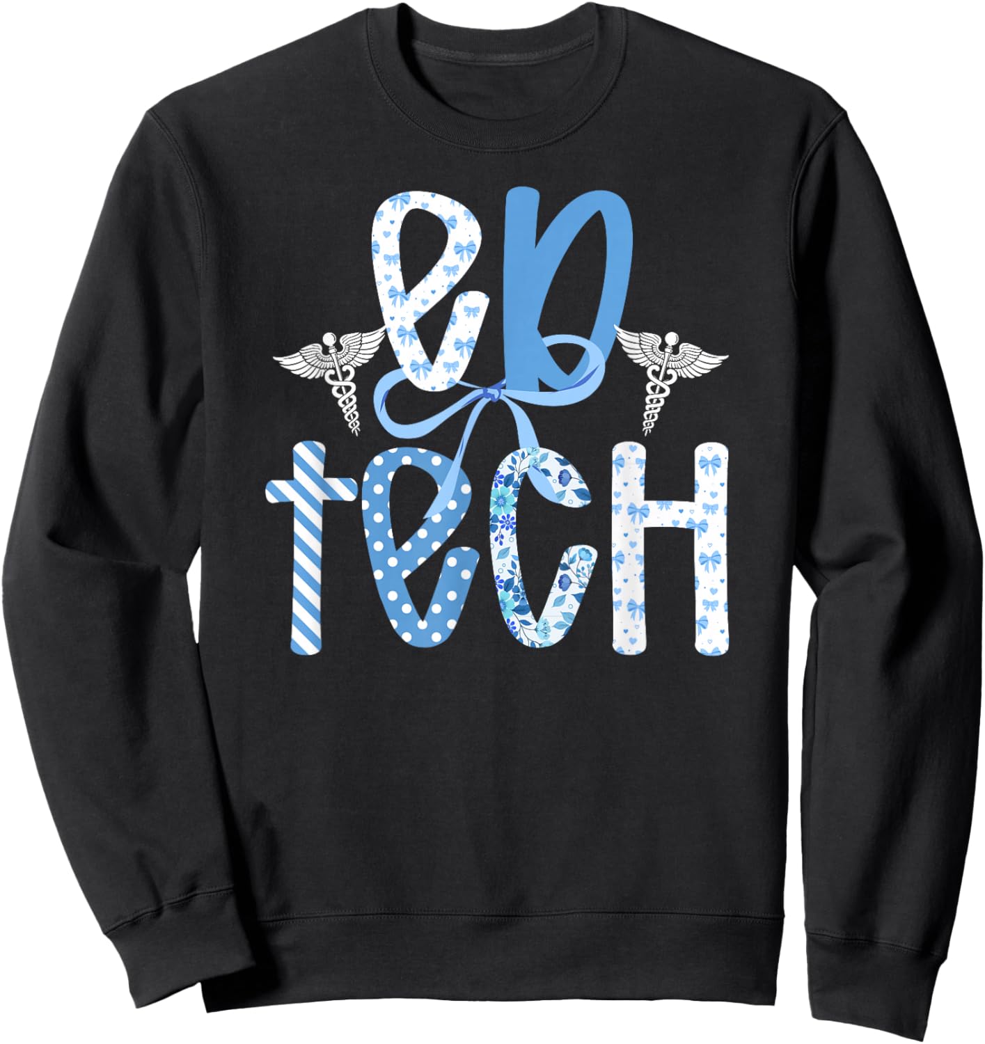 ED Tech Coquette ED Technician Emergency Department Tech Sweatshirt - Sweatshirt | Black