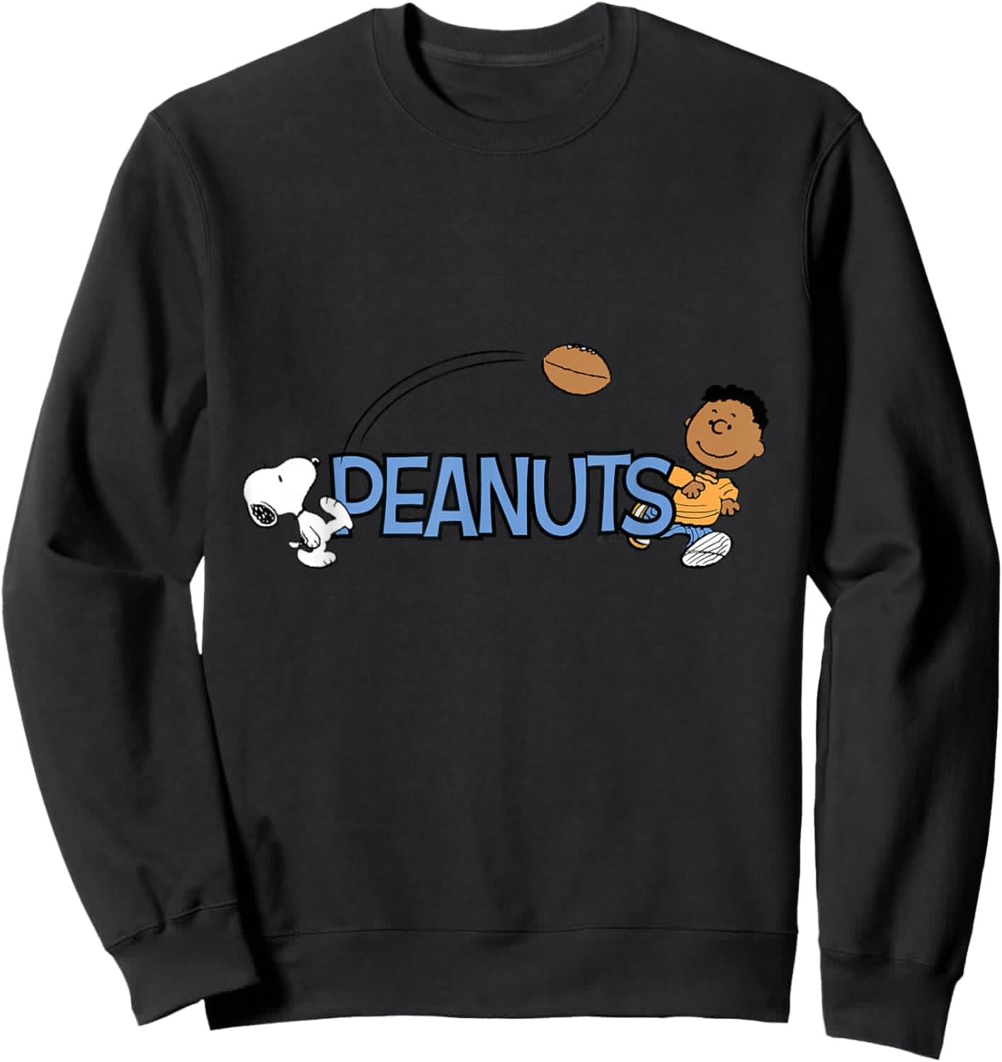 Snoopy Franklin Football Fun Sweatshirt - Sweatshirt | Black