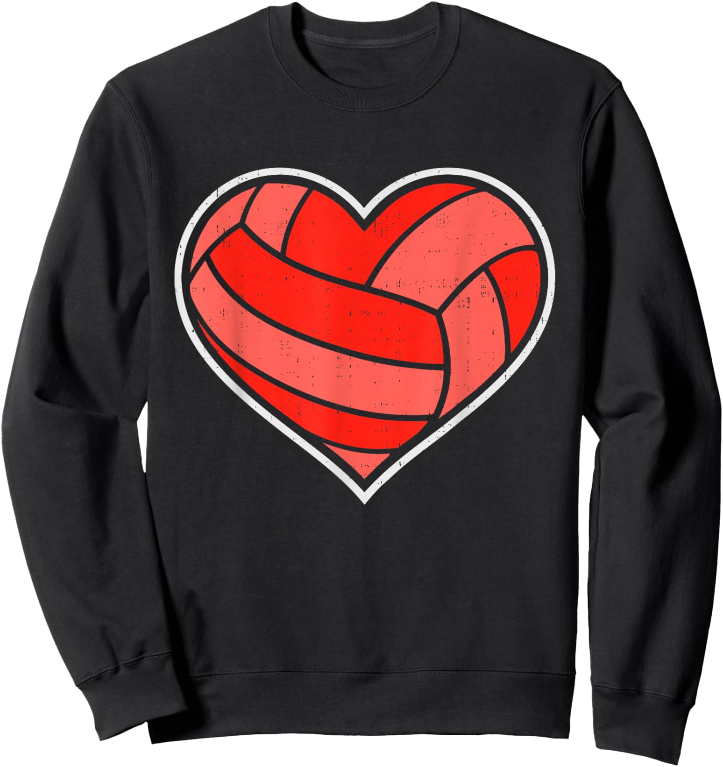 Volleyball Heart Love Sport Valentines Day Men Women Boy Kid Sweatshirt - Sweatshirt | Black