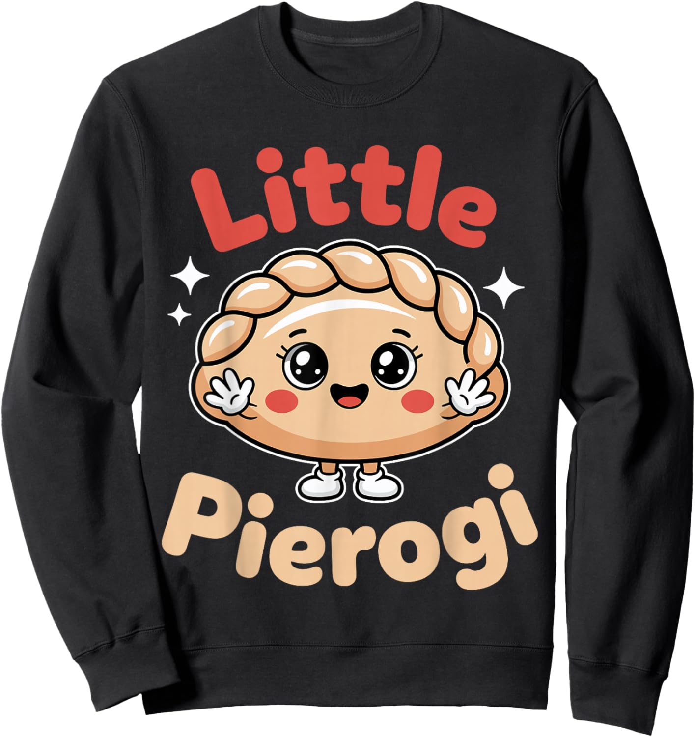 Little Pierogi Kids Polish Food Dyngus Day Sweatshirt - Sweatshirt | Black
