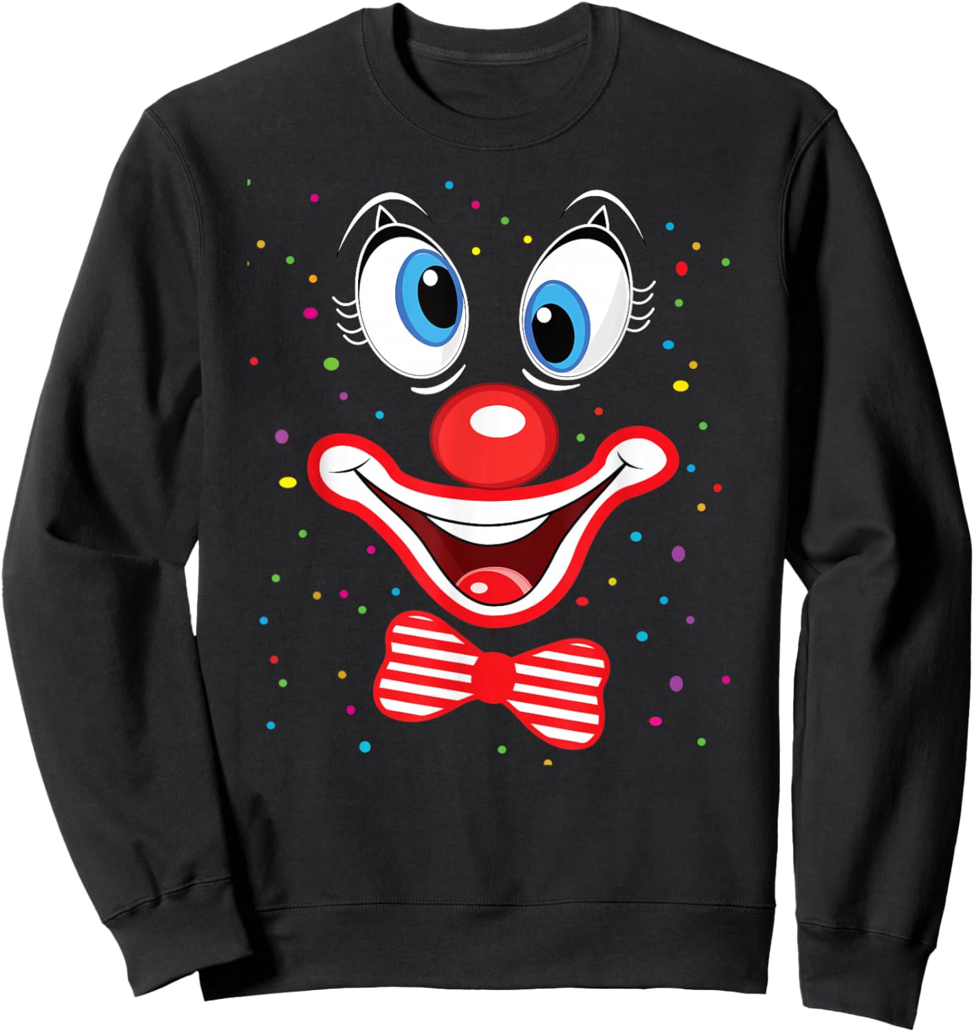 Carnival Clown Face Circus Costume Kids Men Women Carnivals Sweatshirt - Sweatshirt | Black