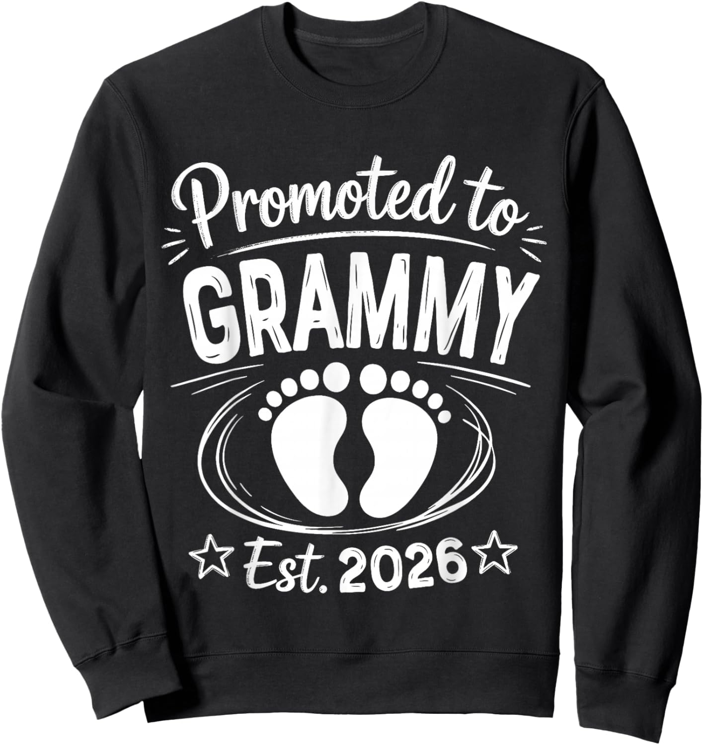 Promoted to Grammy 2026 Retro Grammy 2026 Baby Announcement Sweatshirt - Sweatshirt | Black