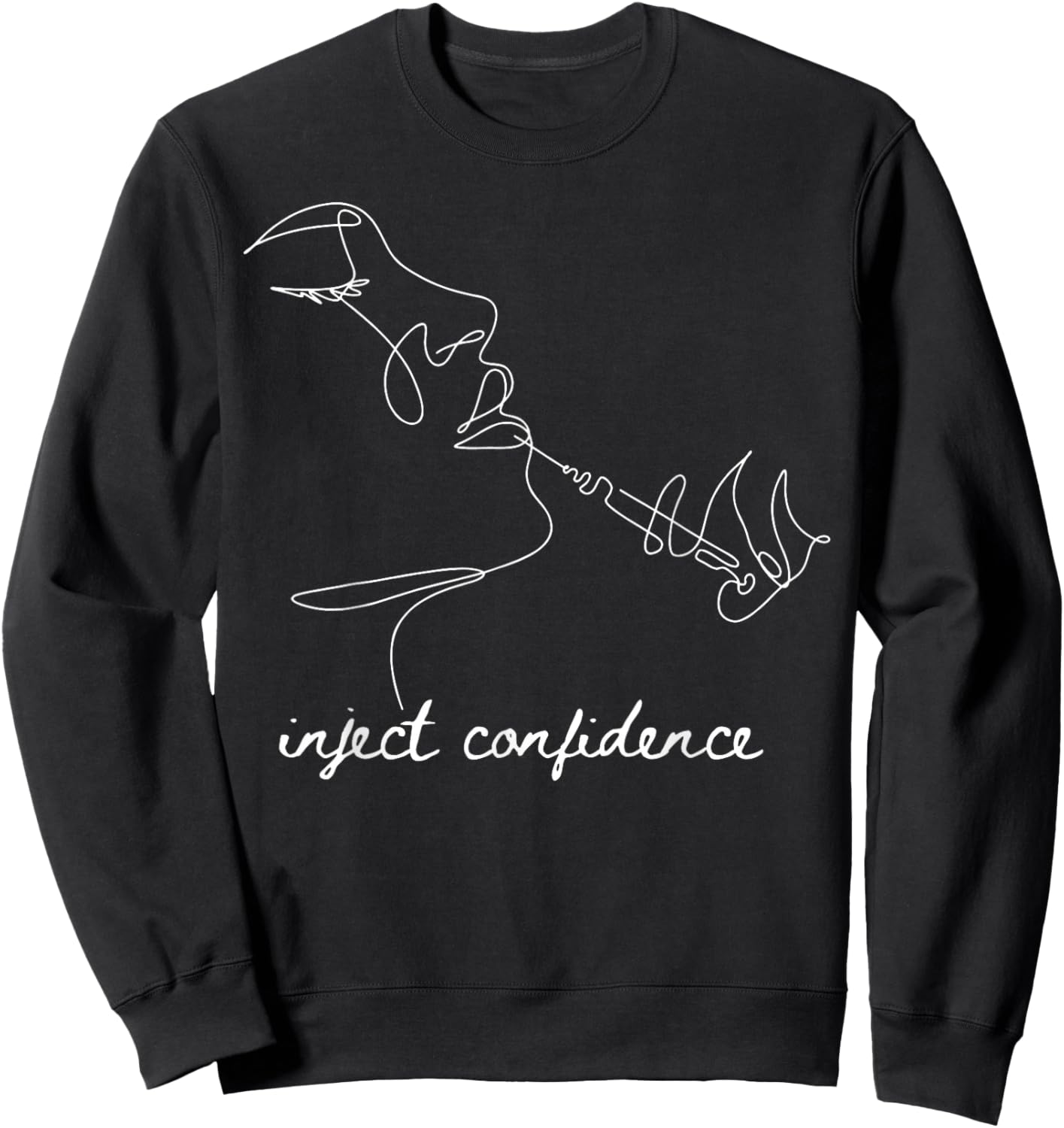 Botox Dealer Line Art Esthetician Skincare Aesthetic Nurse Sweatshirt - Sweatshirt | Black