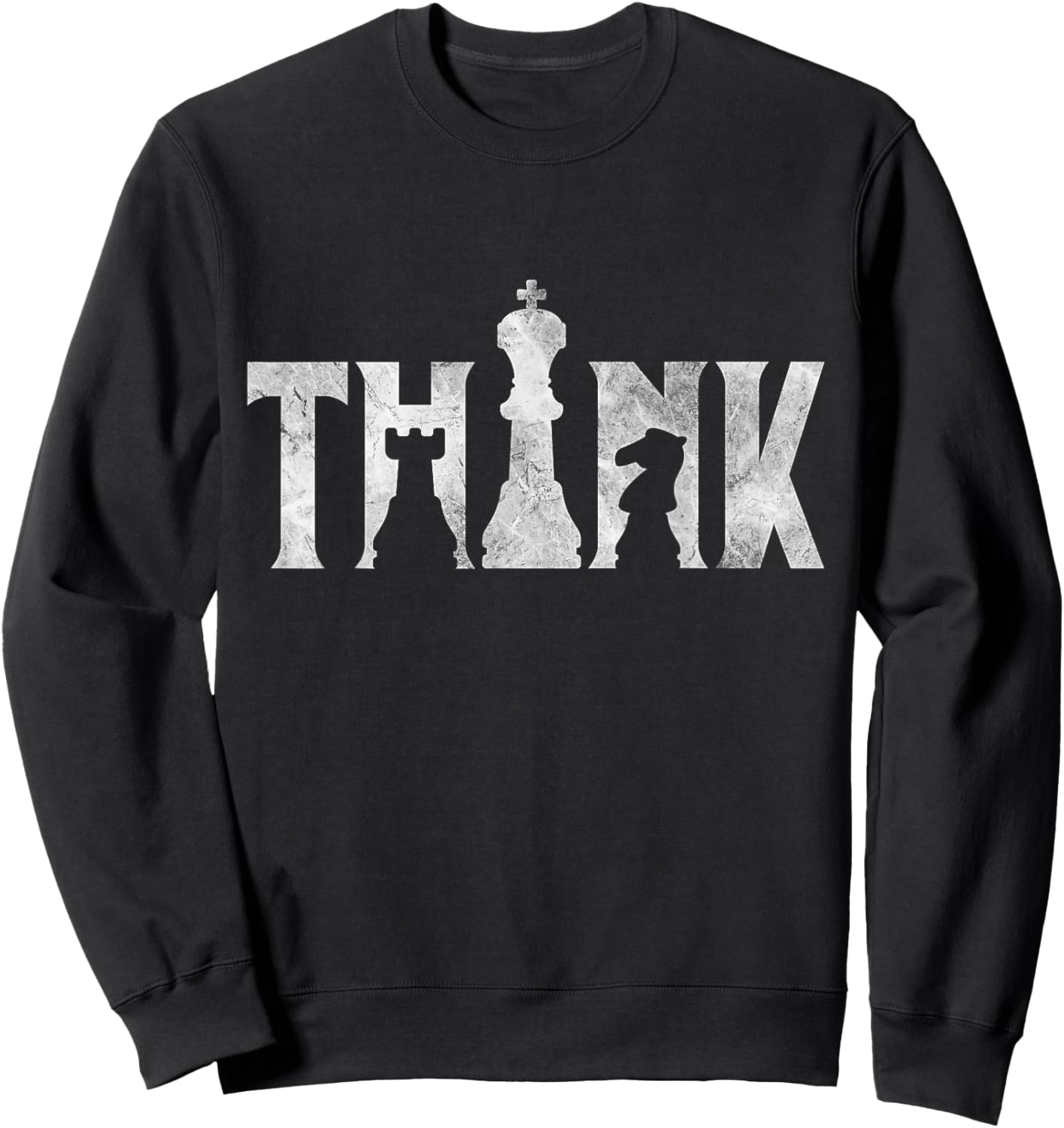 Think Chess Pieces Player Gifts Chessmaster Chess Love Sweatshirt - Sweatshirt | Black