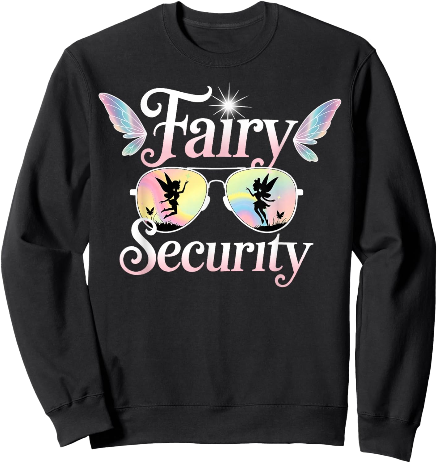 Fairy Security Funny Costume Fairy Security Men Women Kids Sweatshirt - Sweatshirt | Black
