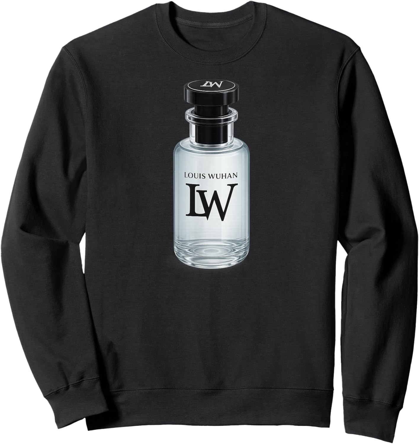 Funny LW Glass Bottle Sprayer Meme Sweatshirt - Sweatshirt | Black