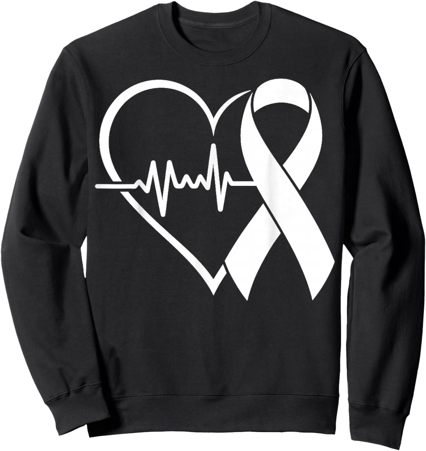American Heart Disease Awareness Month Ribbon Go Red Heart Sweatshirt - Sweatshirt | Black