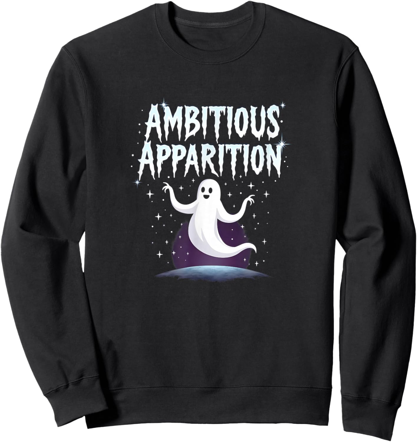 Halloween Personality Types: Ambitious Apparition Ghost Sweatshirt - Sweatshirt | Black