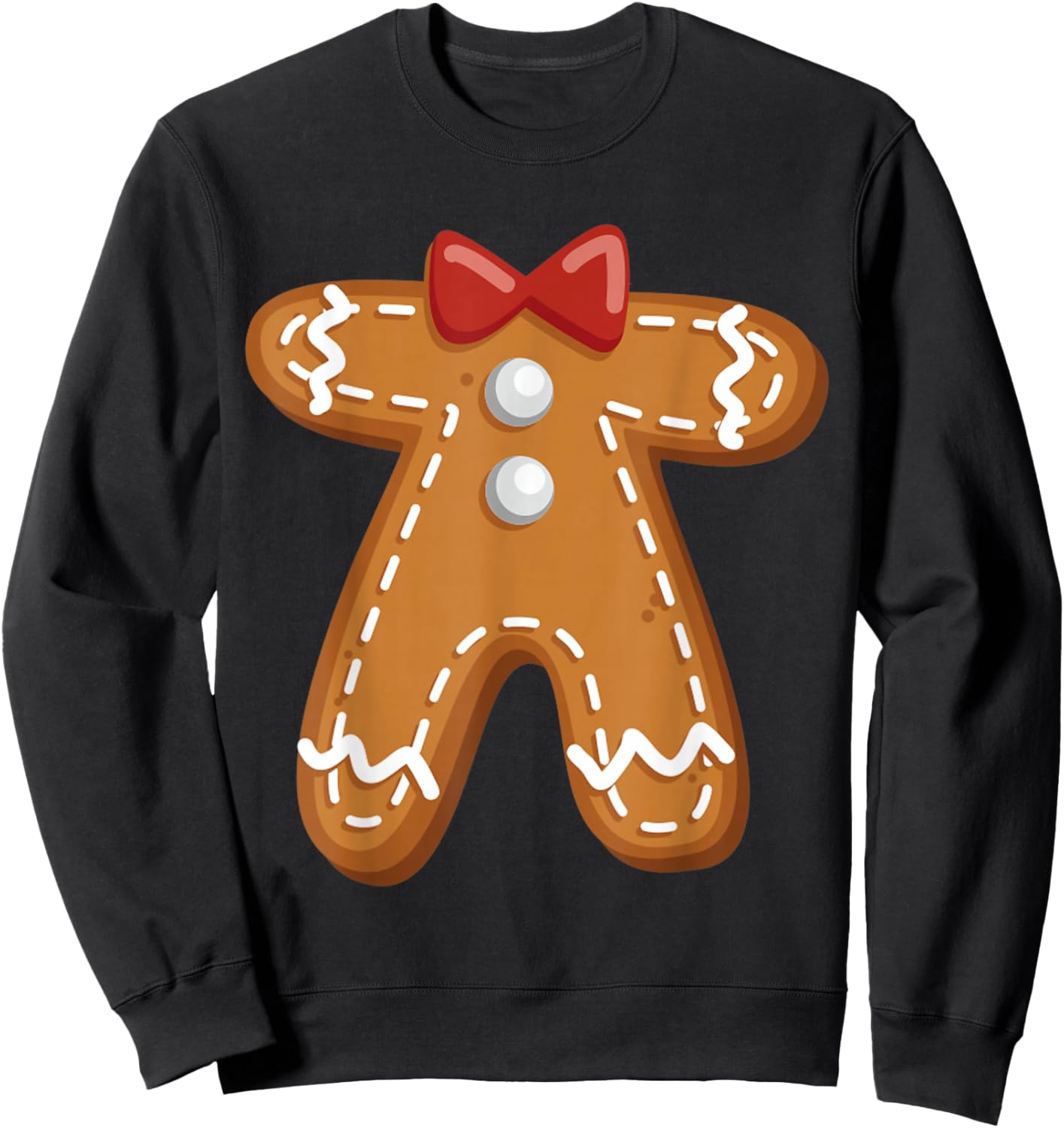 Gingerbread Man Christmas Cookie Costume Men Women Kid Sweatshirt - Sweatshirt | Black