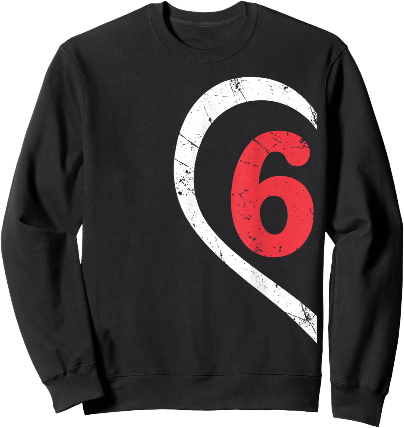 Funny Number 6 Heart Meme 67 Valentine Couple Matching Sweatshirt - Sweatshirt | Black