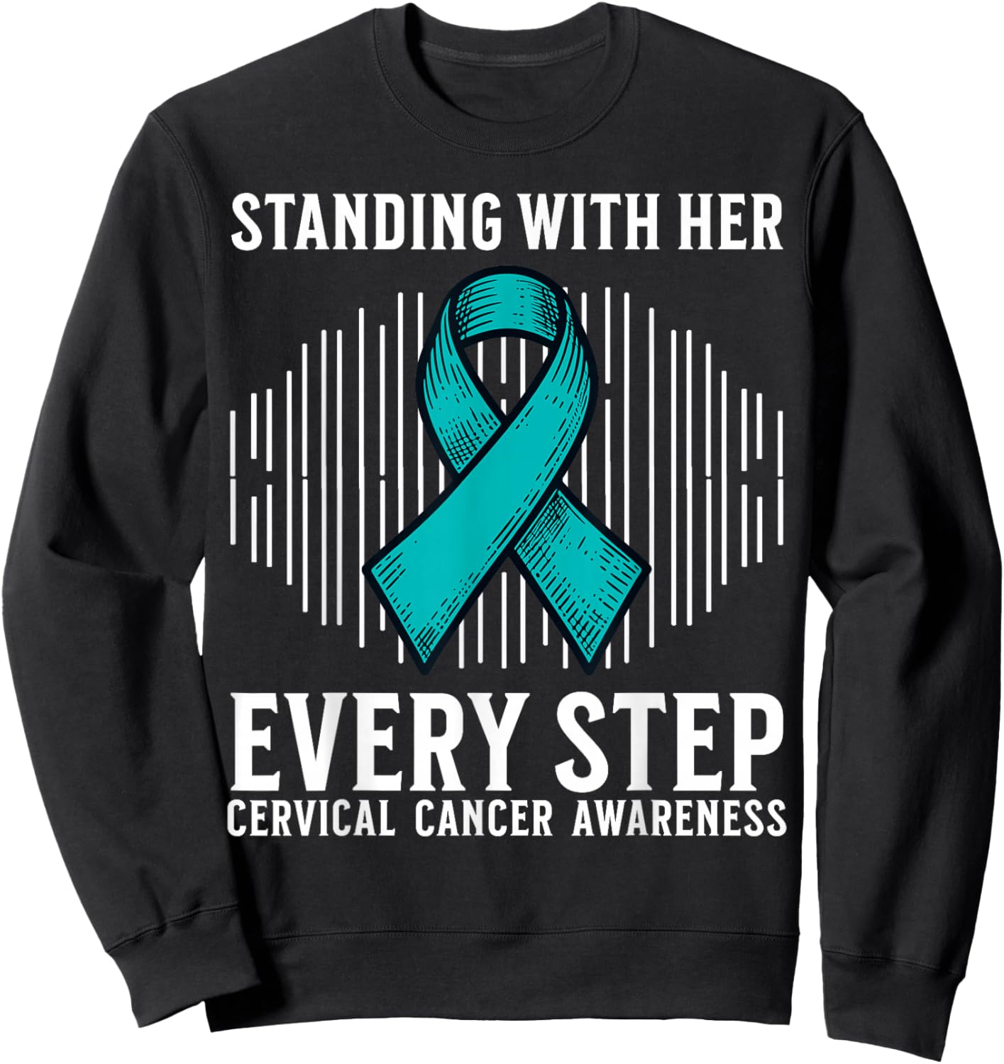 Cervical Cancer Awareness Products Support Cervical Cancer Sweatshirt - Sweatshirt | Black