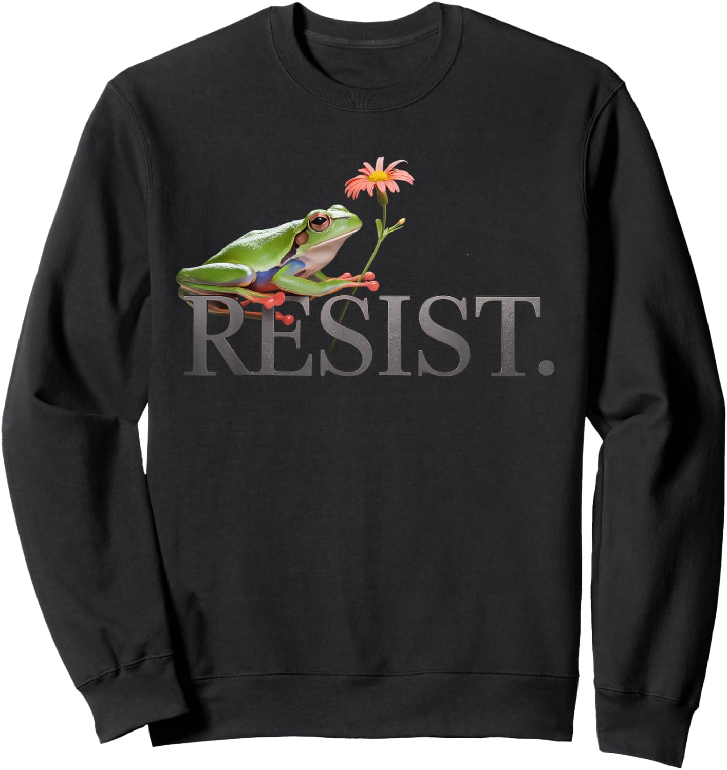Portland Frog Resist Protest Portland Frog Activist Sweatshirt - Sweatshirt | Black