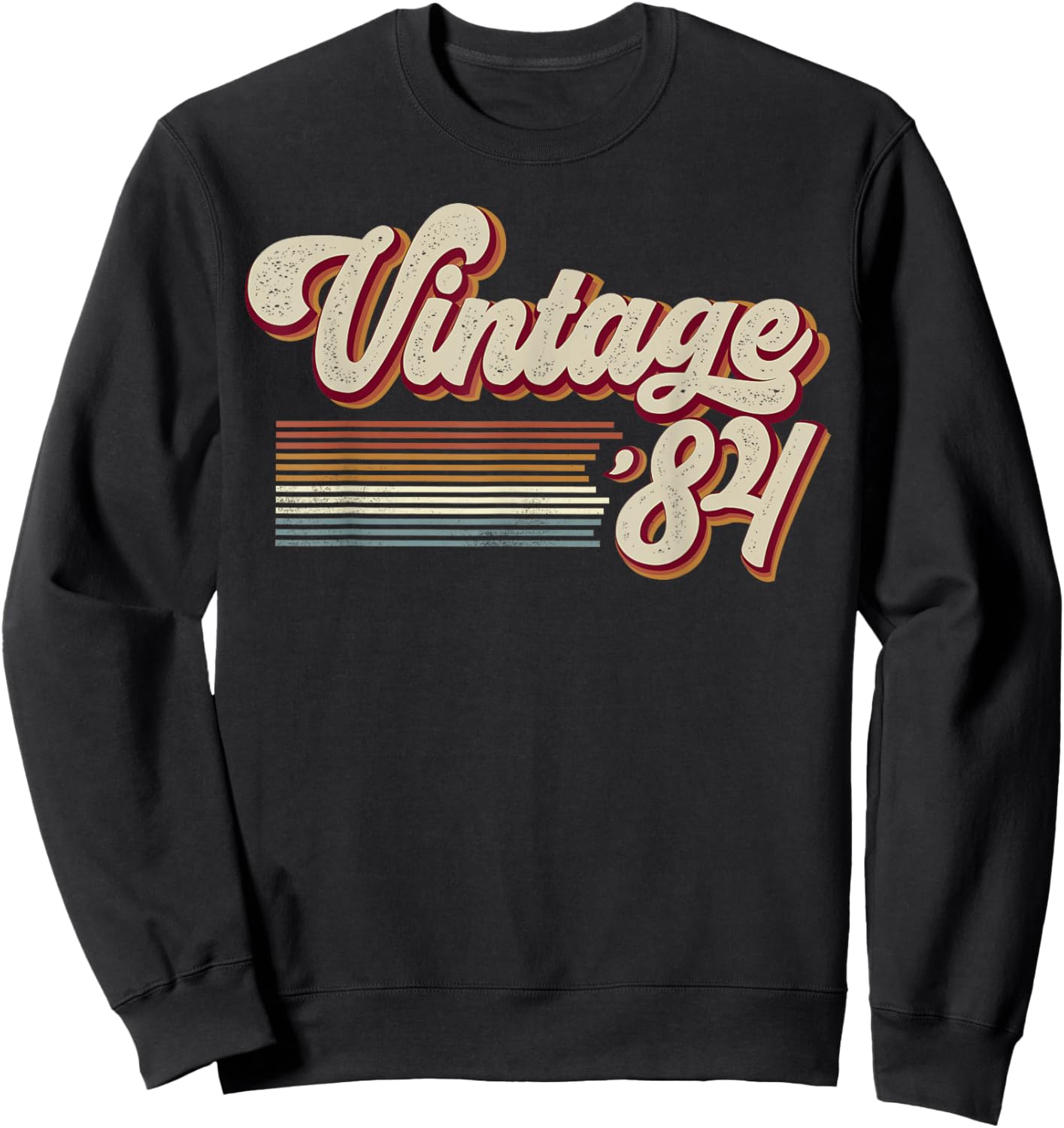 Vintage 1984 Retro Sunset Classic 42-Year-Old 42nd Birthday Sweatshirt - Sweatshirt | Black