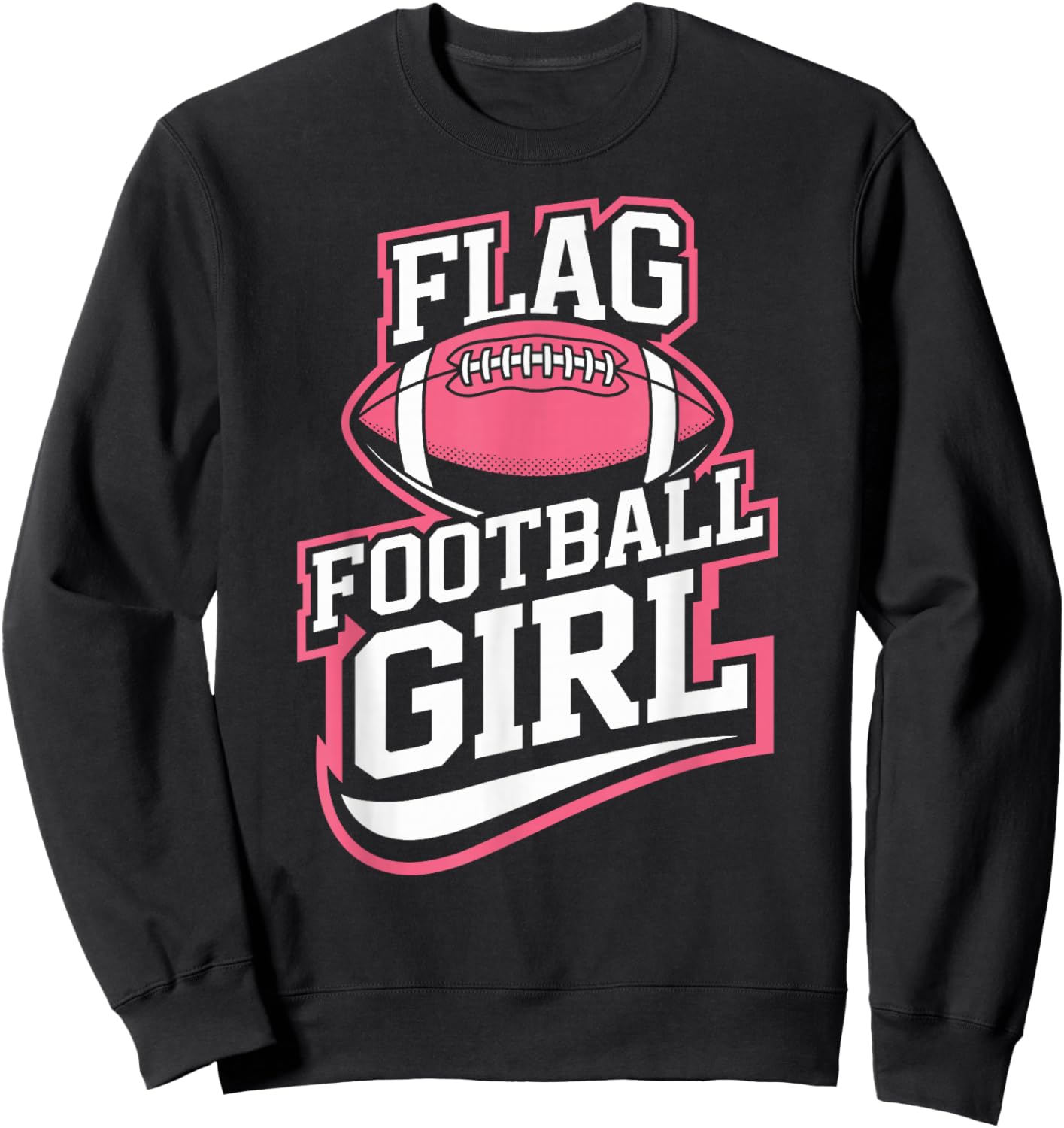 Flag Football Girl Sweatshirt - Sweatshirt | Black