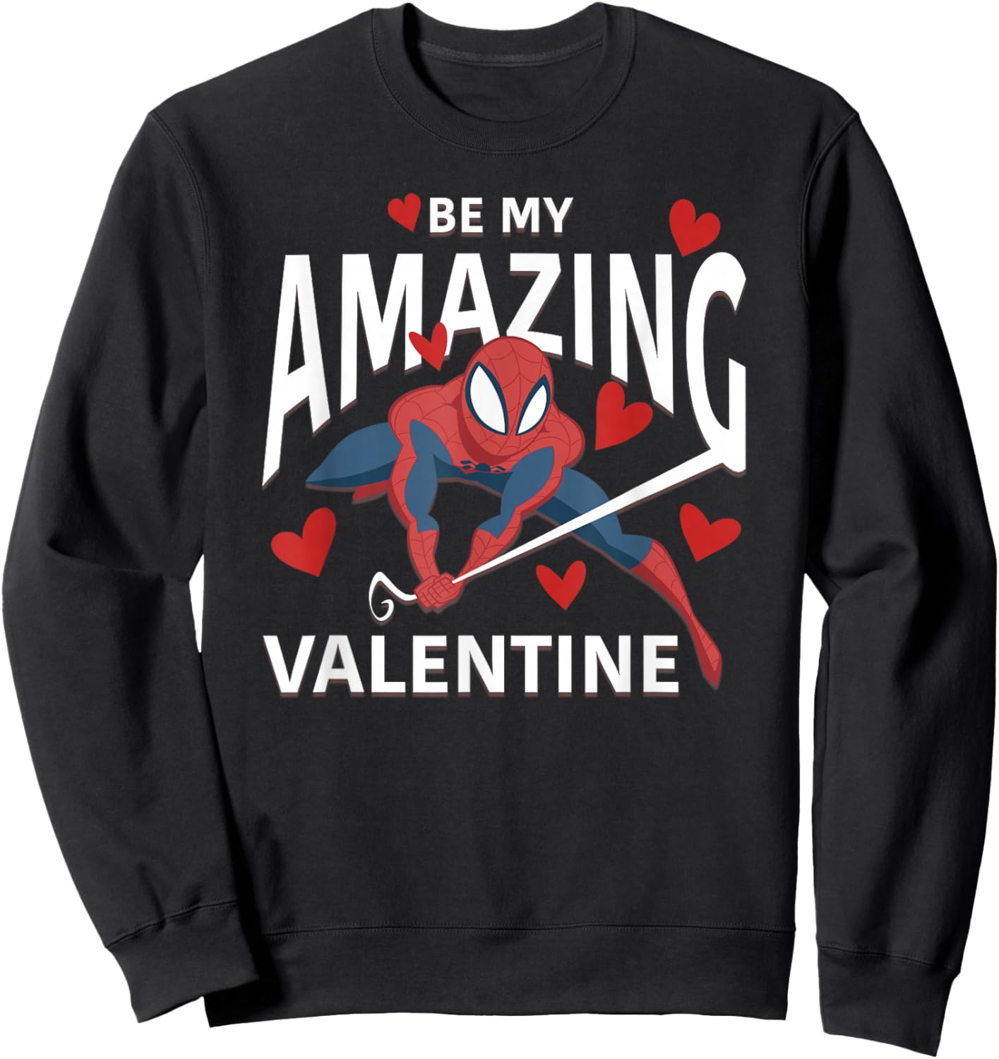 Marvel Spider-Man Valentine's Day Be My Amazing Valentine Sweatshirt - Sweatshirt | Black