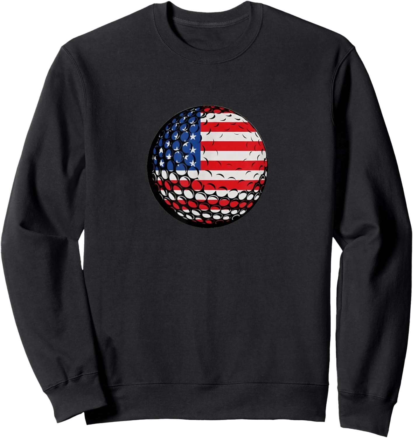 Golf Lover Golf Player Golfing USA Flag Golf Club Golfer Sweatshirt - Sweatshirt | Black