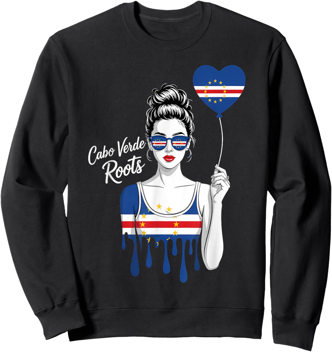 Cape Verde Flag Cape Verdean Roots Cabo Verde Sweatshirt - Sweatshirt | Black