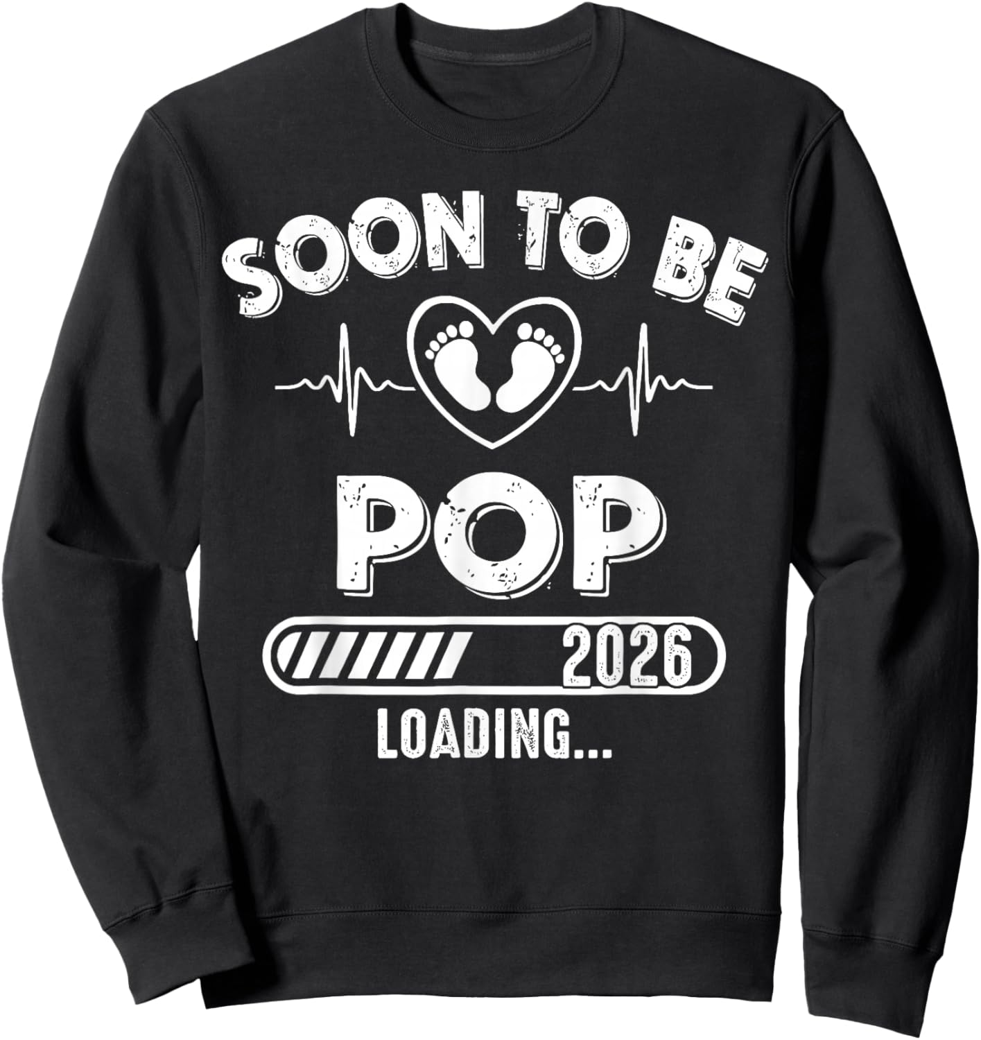 Soon to Be Pop Est 2026 New Dad Father First Time Sweatshirt - Sweatshirt | Black