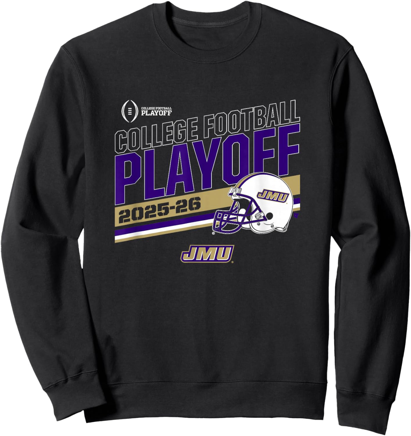 James Madison Dukes College Football Playoff Stripe 2025 Sweatshirt - Sweatshirt | Black