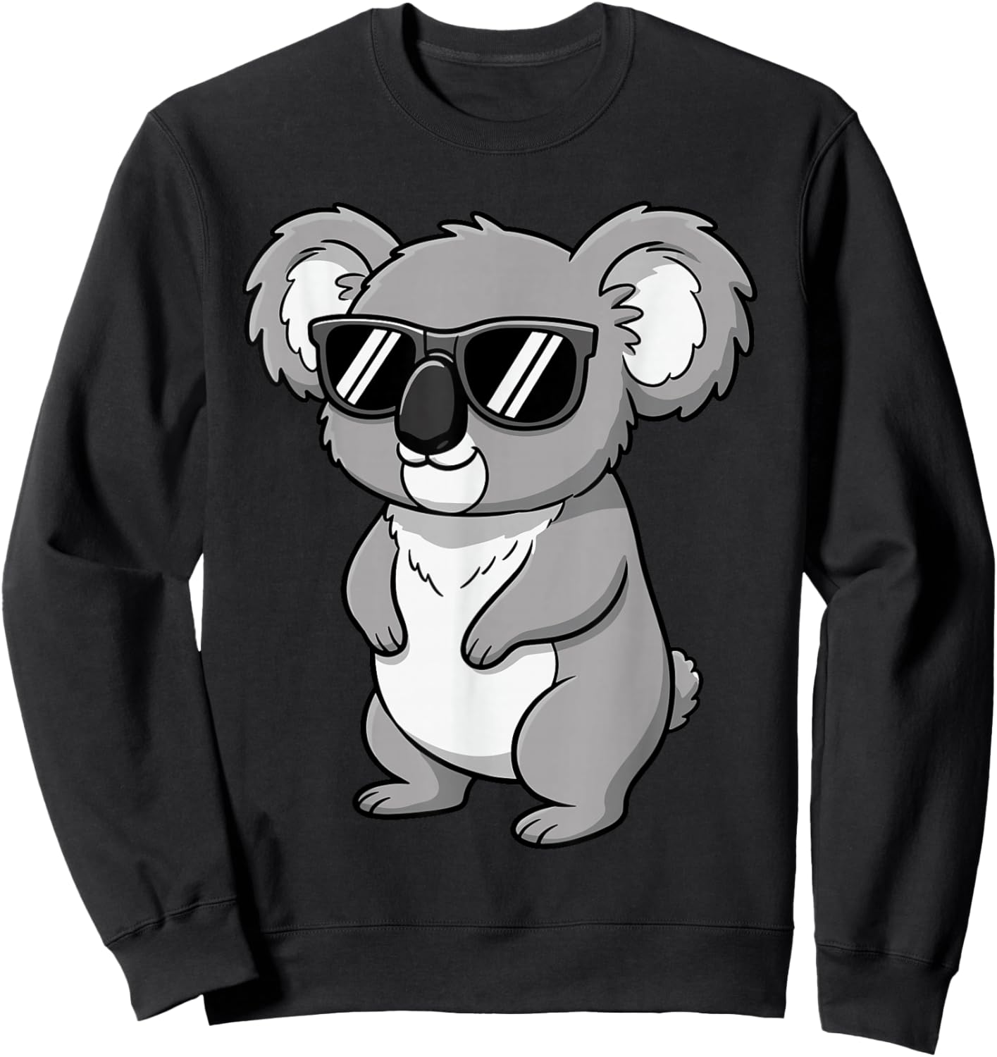 Koala Face Sunglasses Funny Koala for Kids Sweatshirt - Sweatshirt | Black