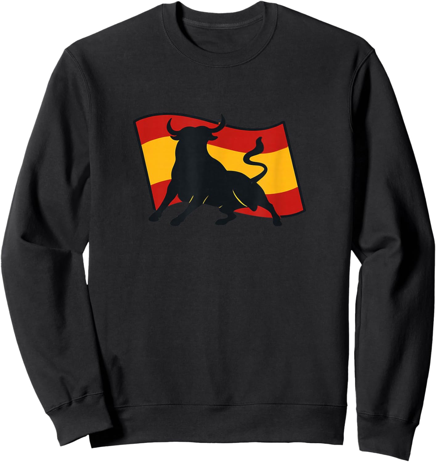 Spanish Bull with Spain Flag Sweatshirt - Sweatshirt | Black