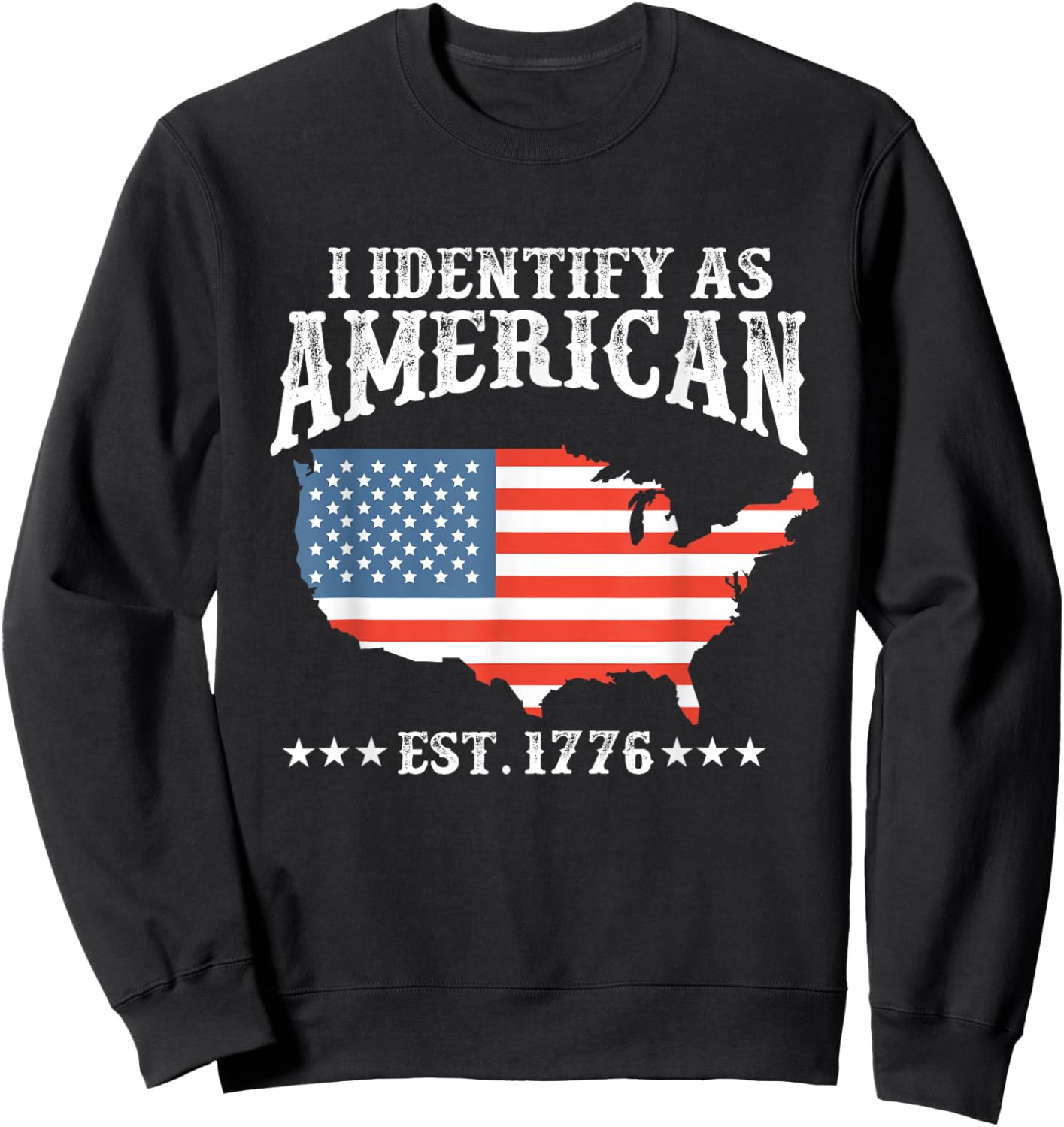 USA Eagle 1776 Sweatshirt - Sweatshirt | Black