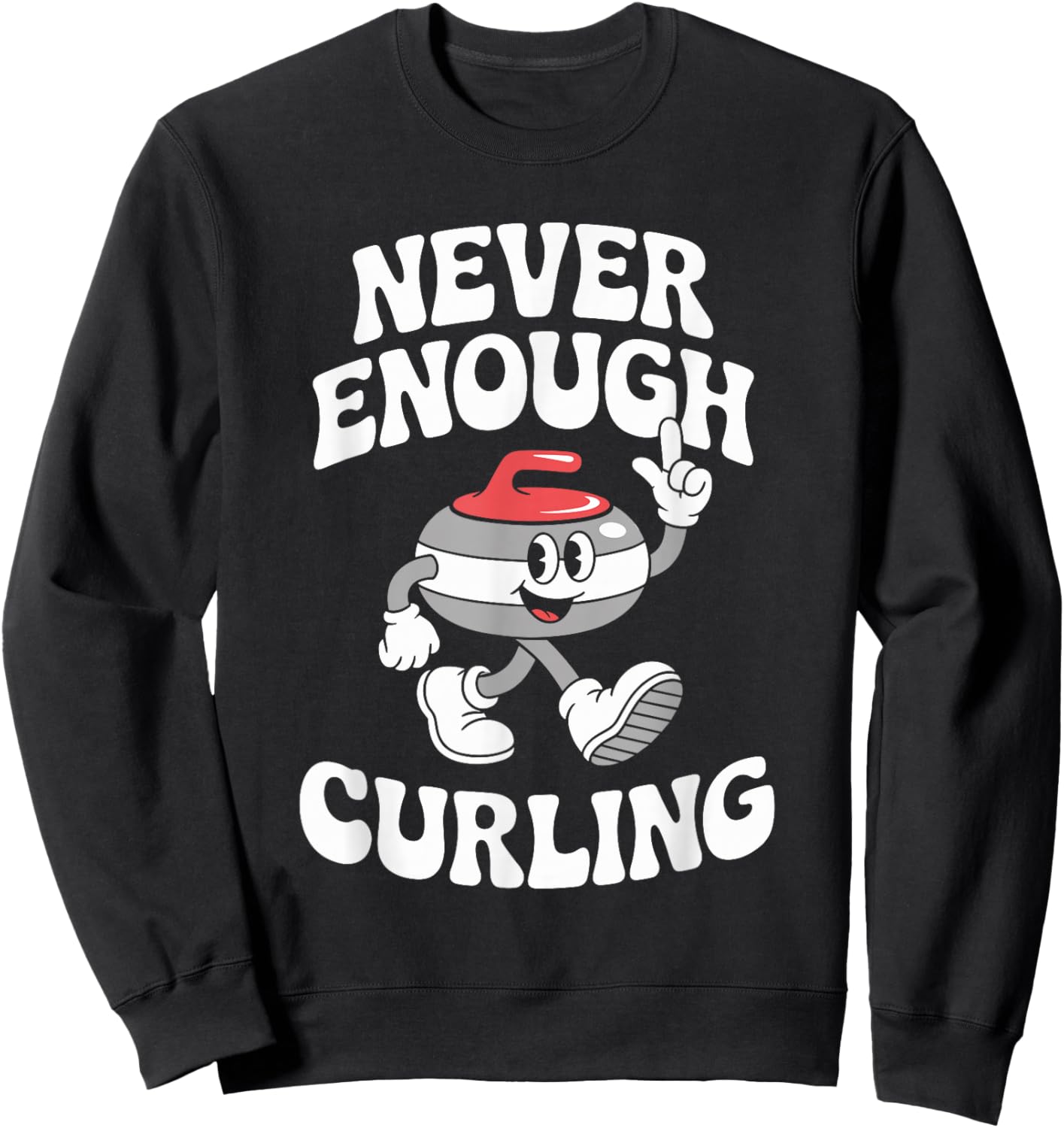 Funny Curling Retro Sweatshirt - Sweatshirt | Black