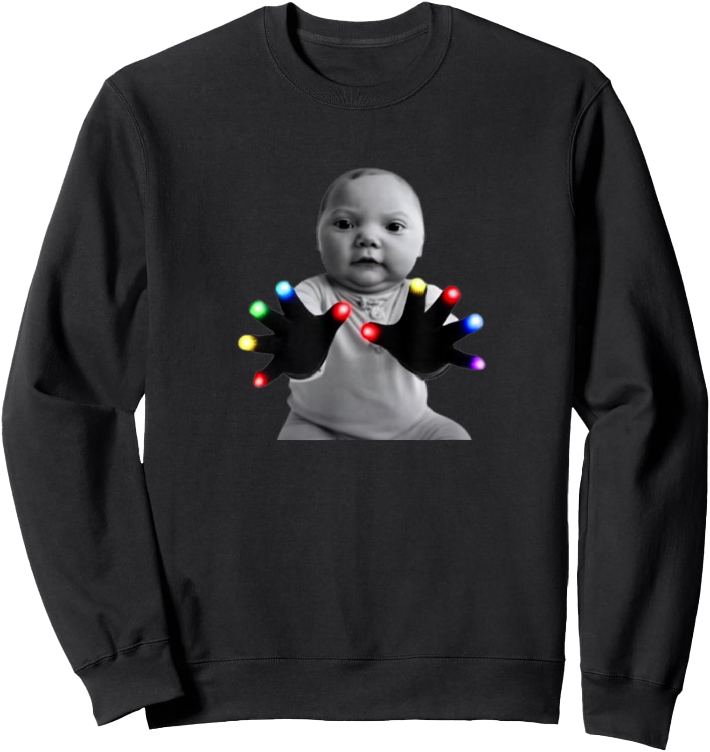 Funny Tuff Baby Ai Gloving Meme Sweatshirt - Sweatshirt | Black
