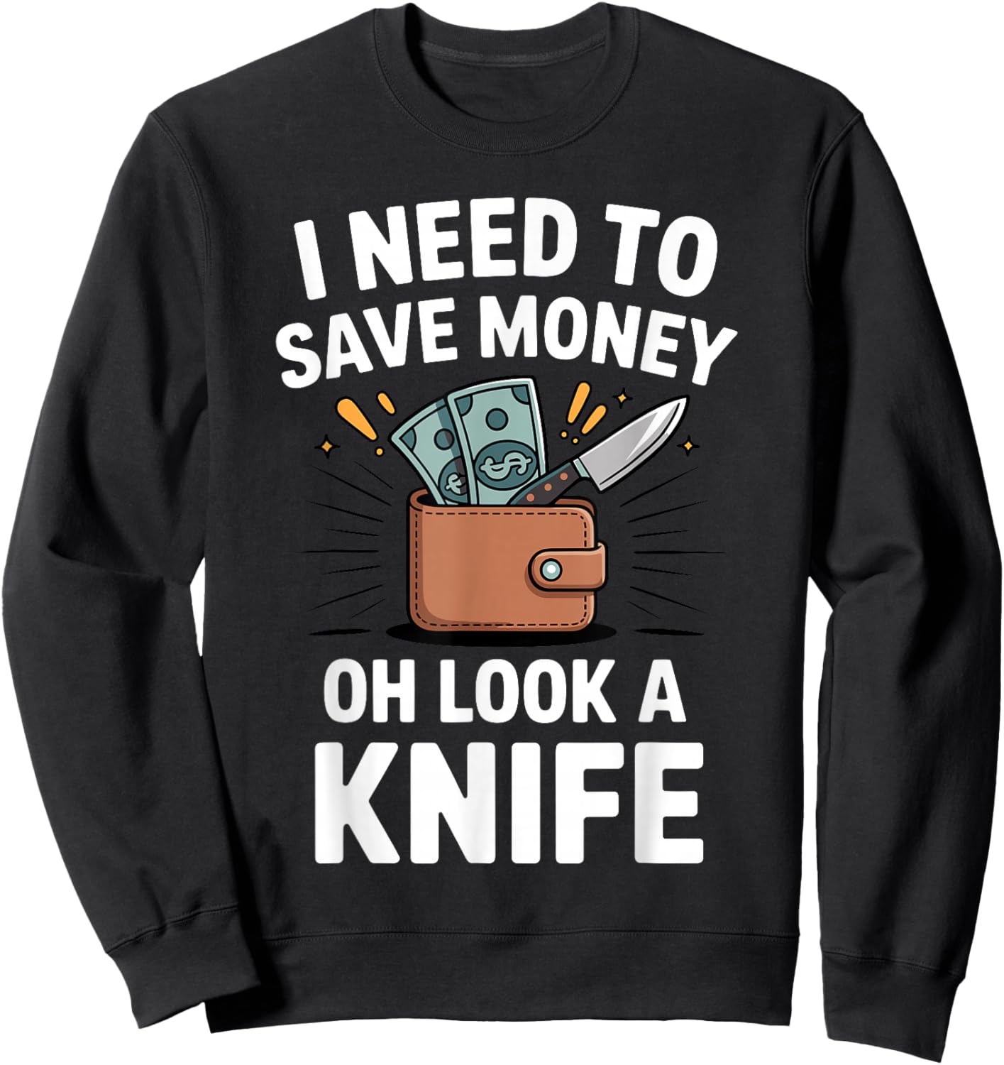 Funny Knife Design Women Collectible Knife Collector Sweatshirt - Sweatshirt | Black