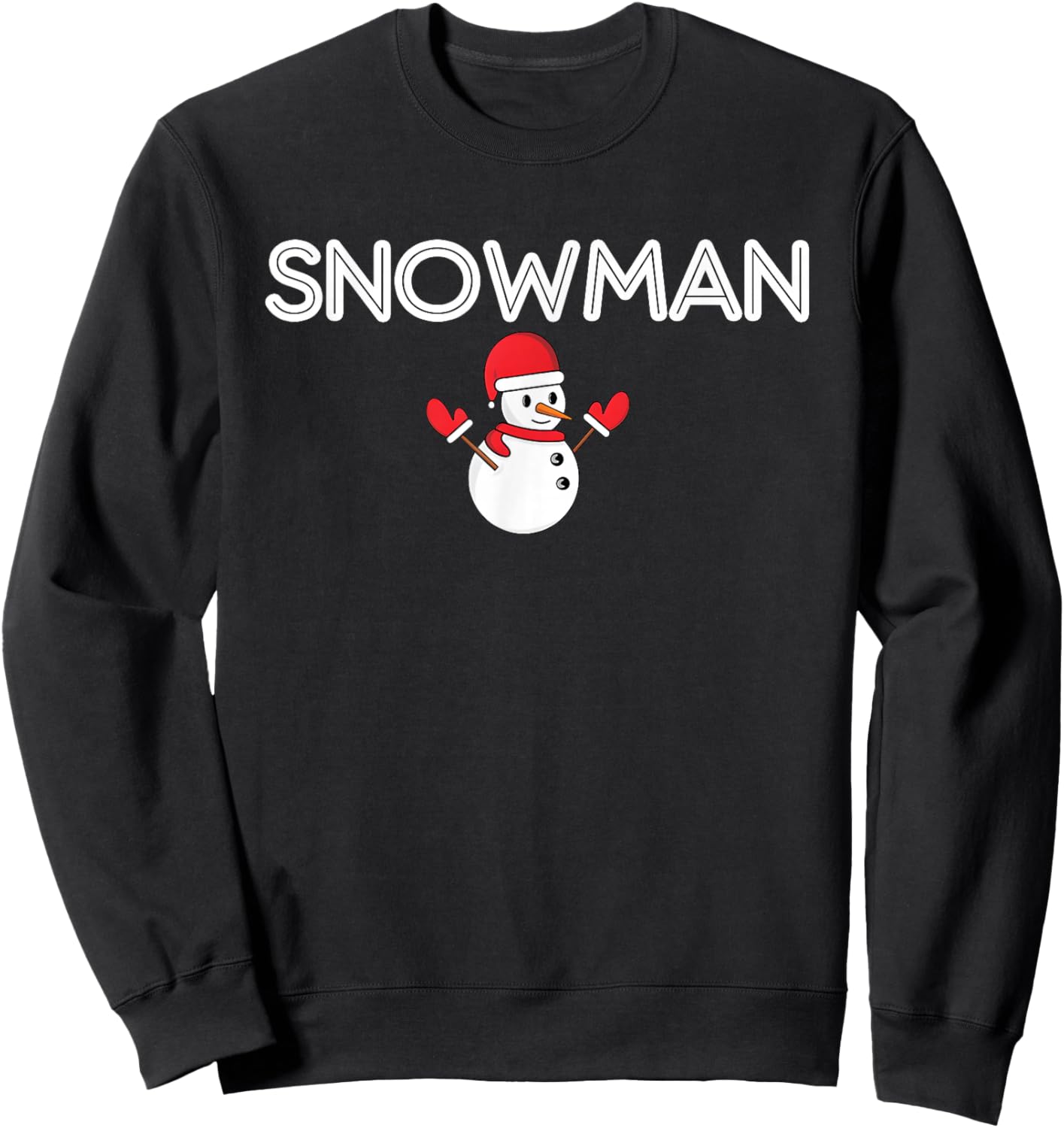 Snowman and Snow Blower, Rude Couples Christmas Sweatshirt - Sweatshirt | Black