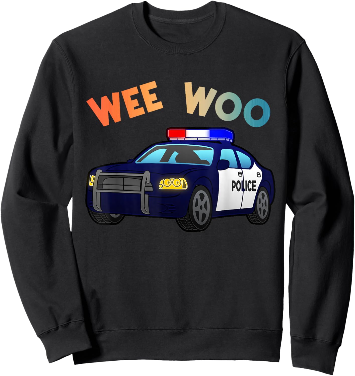 Funny Police Officer Art Women Kids Boys Cop Police Sweatshirt - Sweatshirt | Black