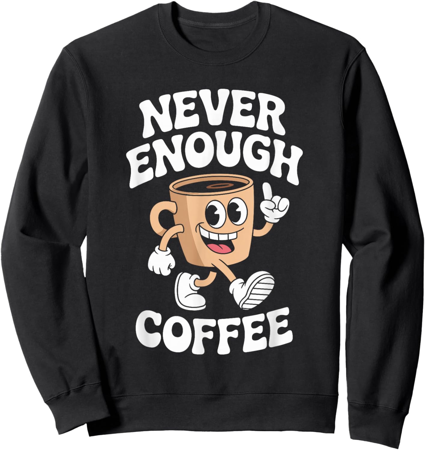 Funny Coffee Retro Sweatshirt - Sweatshirt | Black